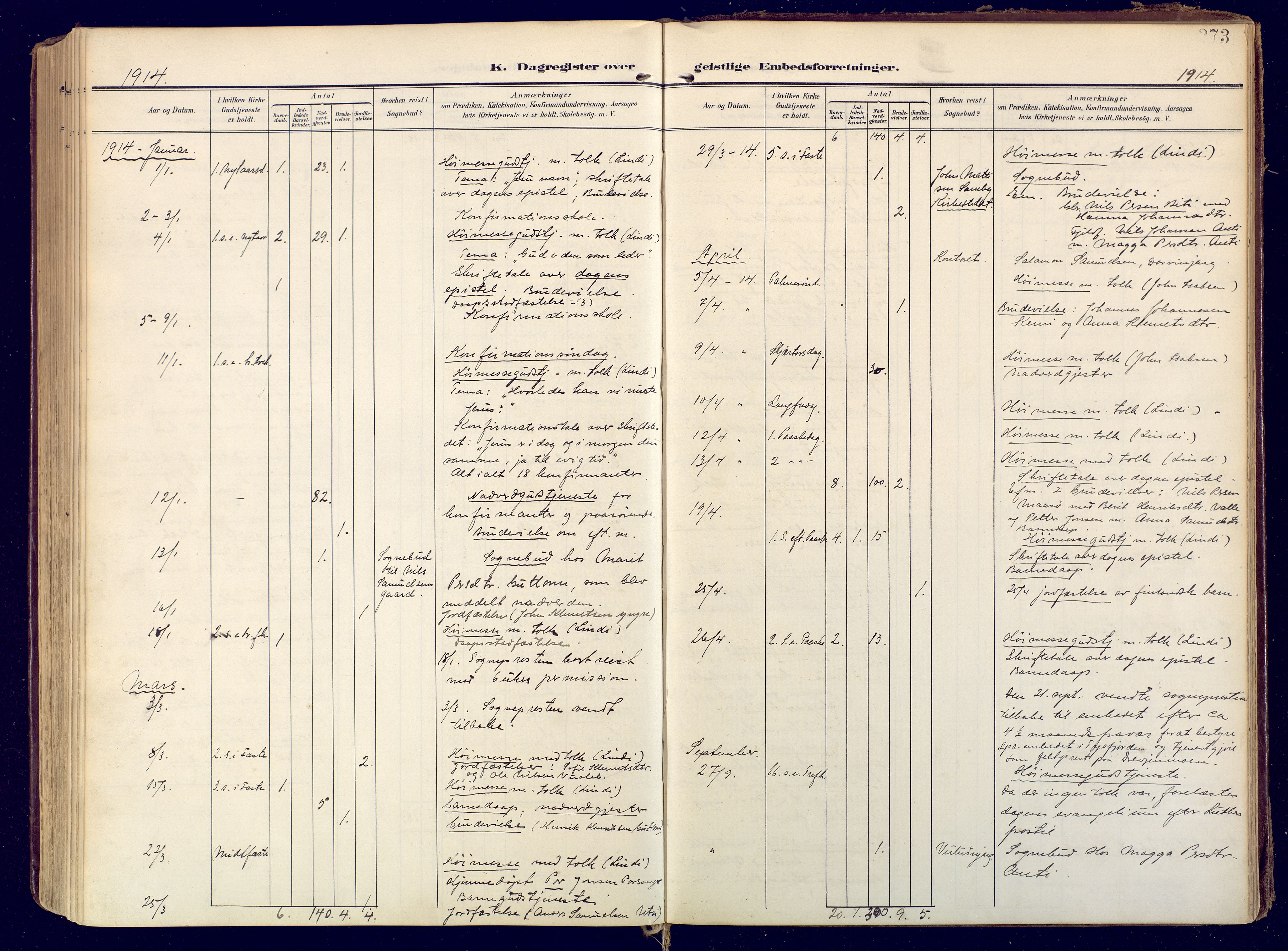 Karasjok sokneprestkontor, SATØ/S-1352/H/Ha: Parish register (official) no. 3, 1907-1926, p. 273