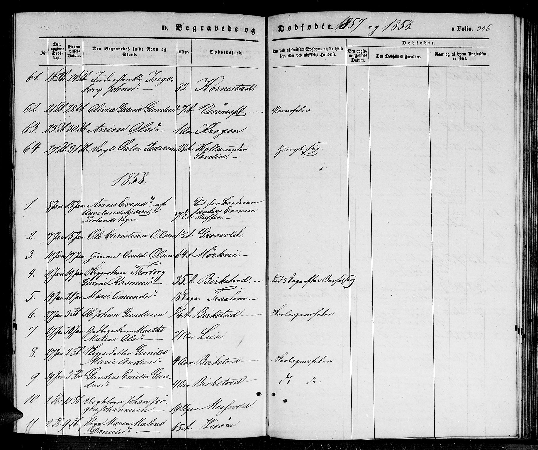 Fjære sokneprestkontor, SAK/1111-0011/F/Fb/L0008: Parish register (copy) no. B 8, 1854-1867, p. 306