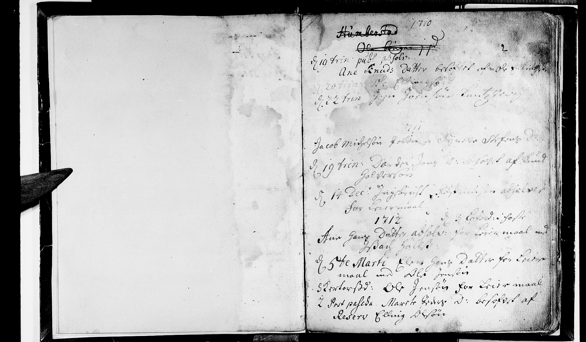Selje sokneprestembete, SAB/A-99938/H/Ha/Haa/Haaa: Parish register (official) no. A 2, 1704-1715, p. 2