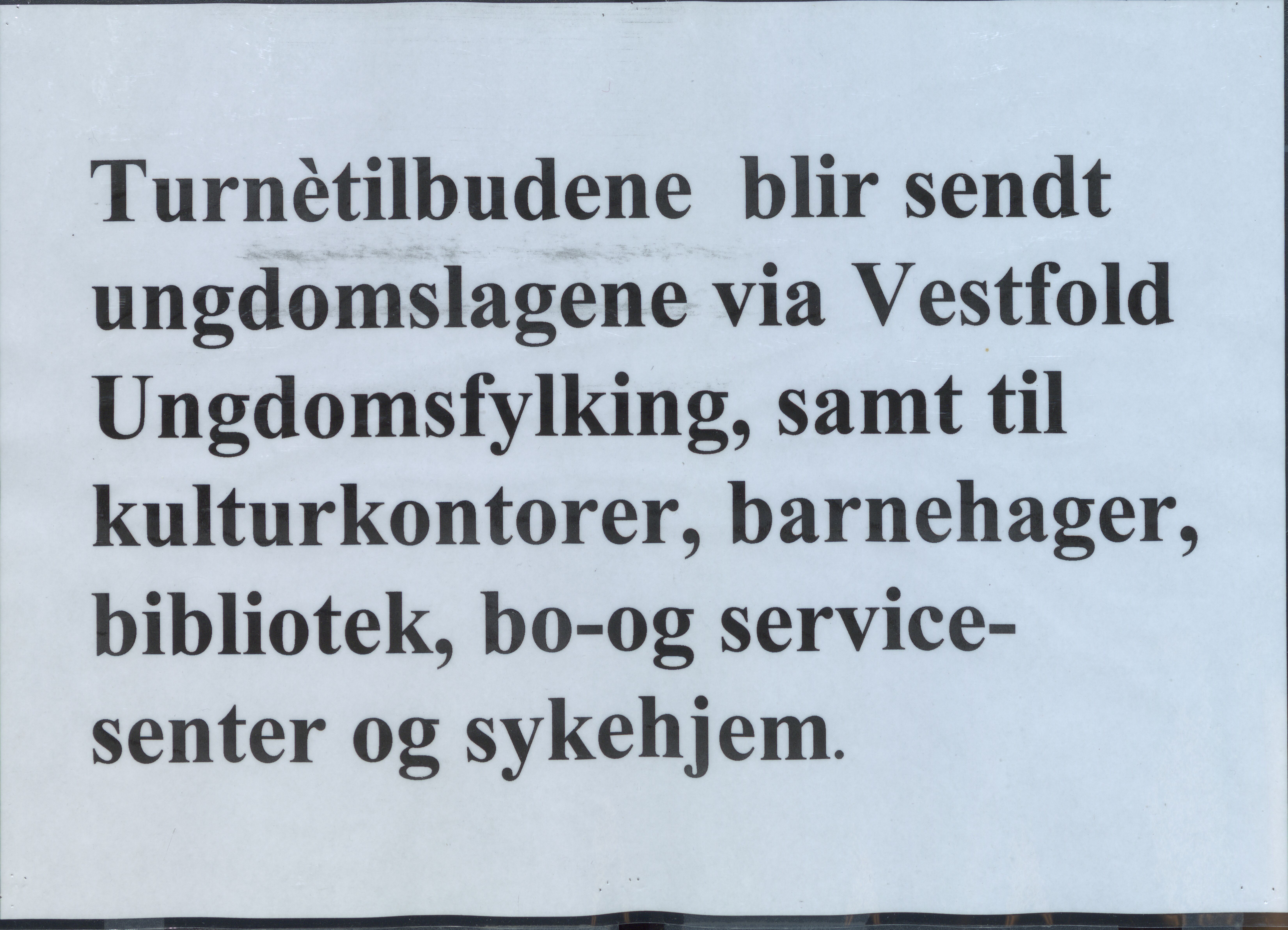 Pa 765 - Folkeakademiet i Andebu, VEMU/A-1887/X/L0002: Plakater