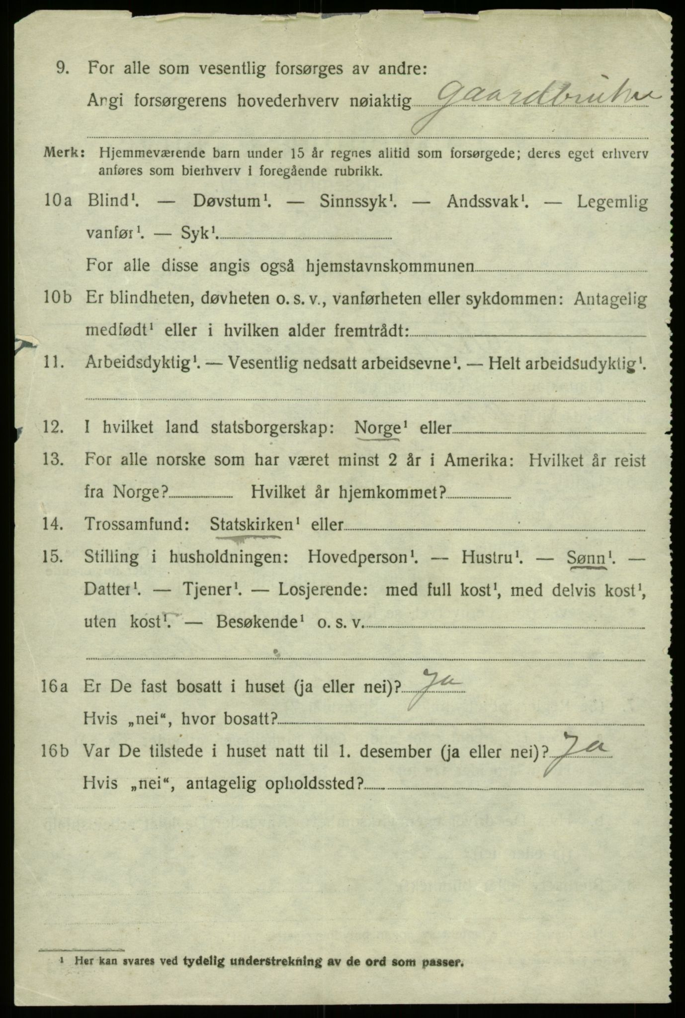 SAB, 1920 census for Haus, 1920, p. 8786