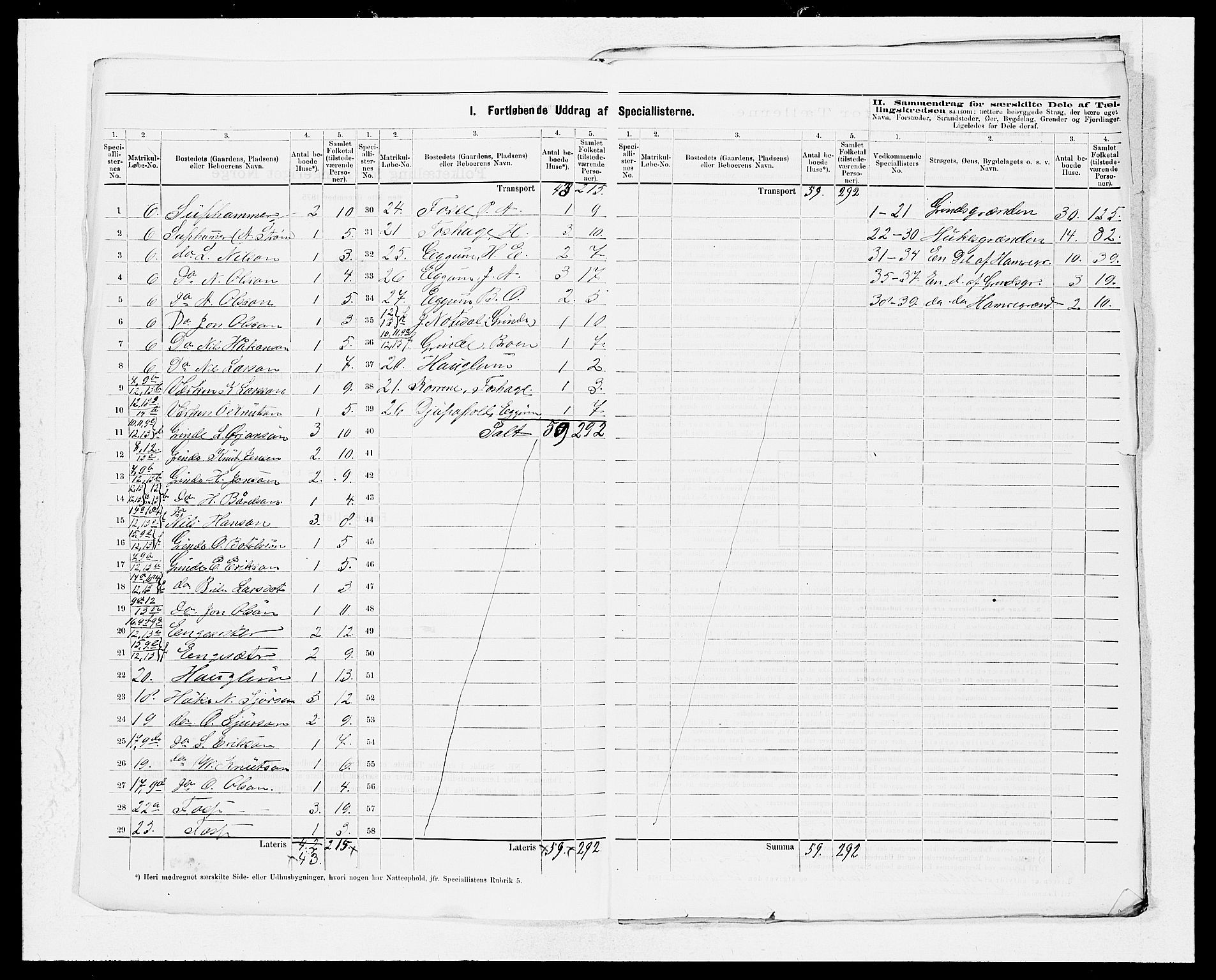 SAB, 1875 census for 1419P Leikanger, 1875, p. 3