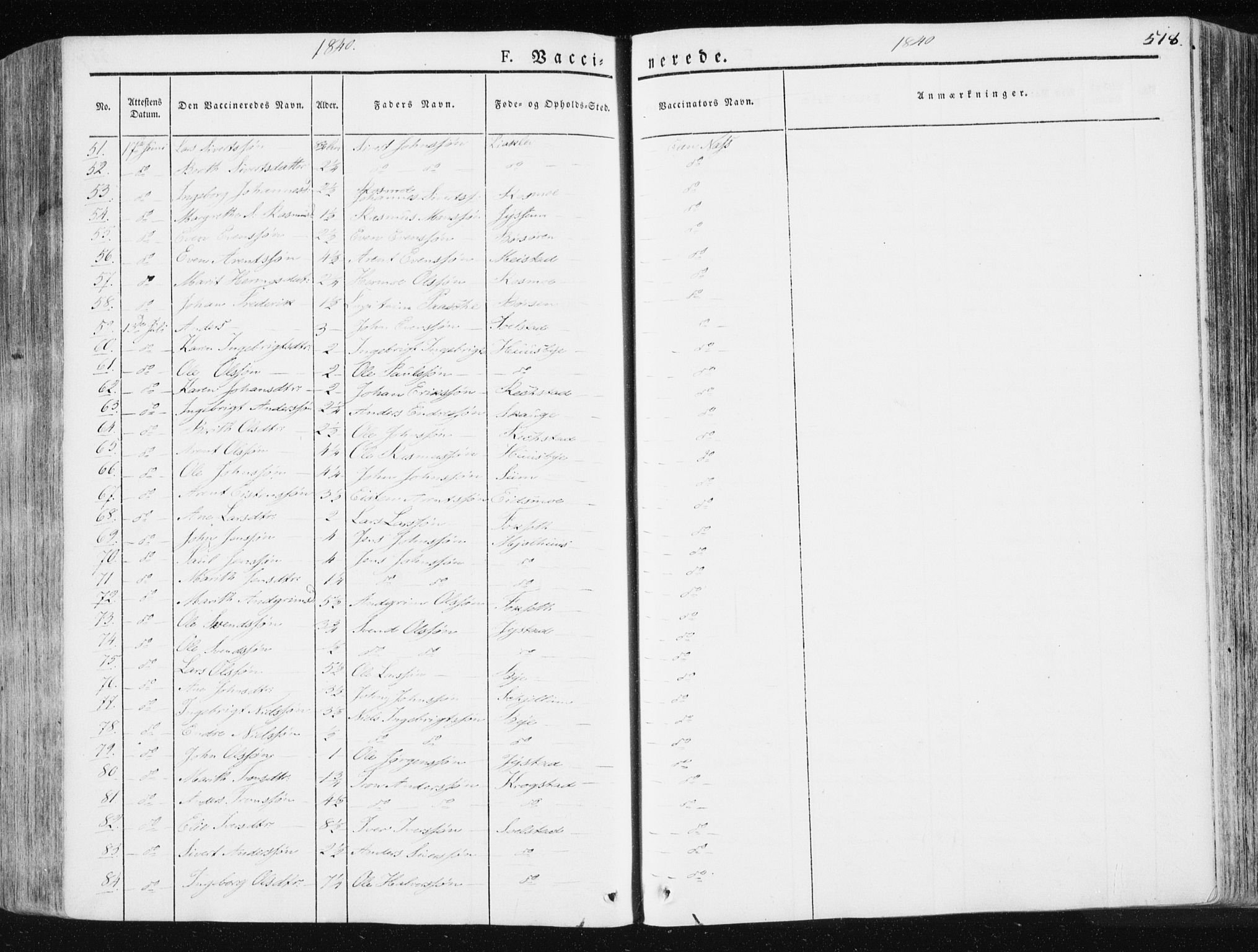 Ministerialprotokoller, klokkerbøker og fødselsregistre - Sør-Trøndelag, SAT/A-1456/665/L0771: Parish register (official) no. 665A06, 1830-1856, p. 518