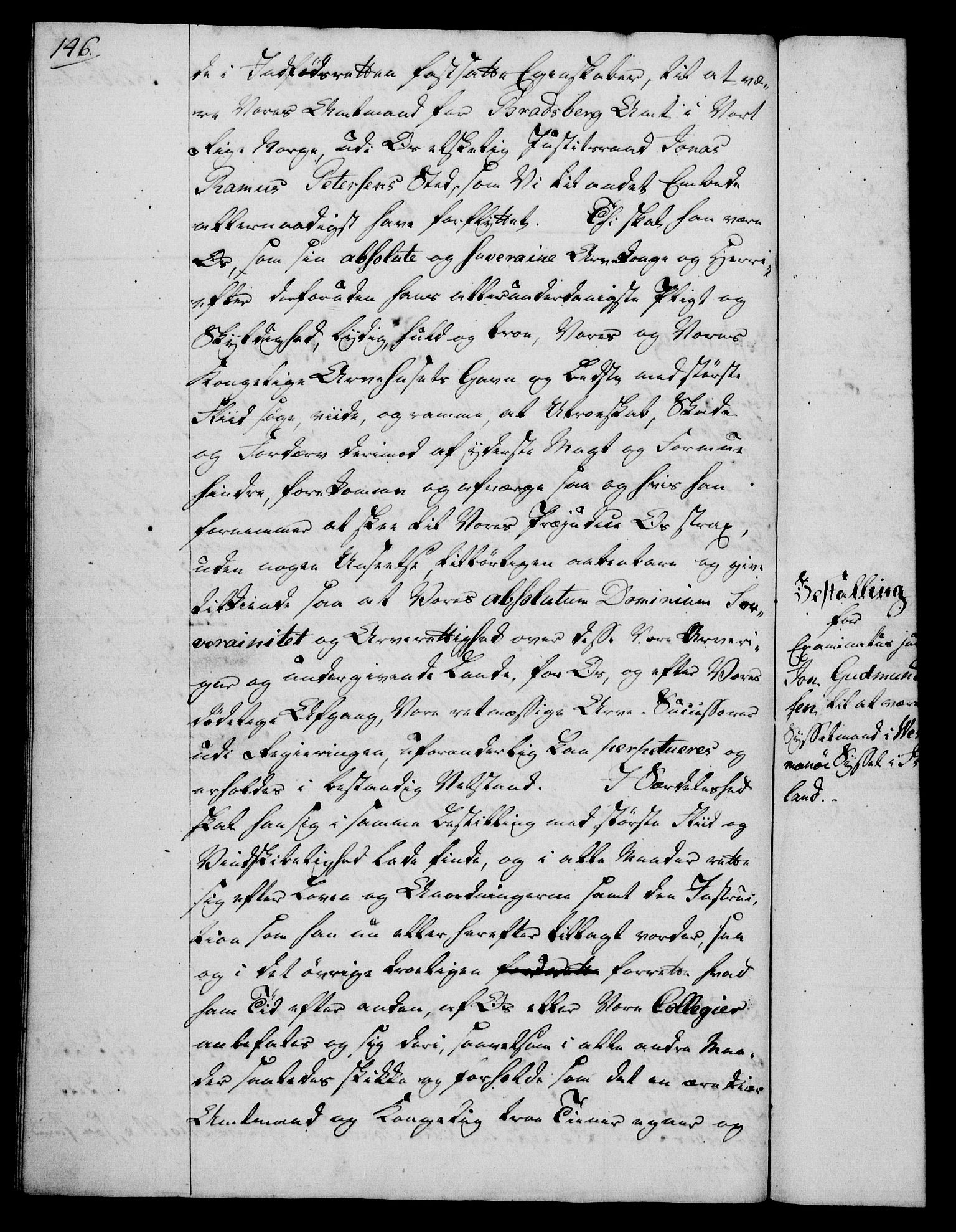 Rentekammeret, Kammerkanselliet, RA/EA-3111/G/Gg/Gge/L0006: Norsk bestallingsprotokoll med register (merket RK 53.30), 1773-1814, p. 146