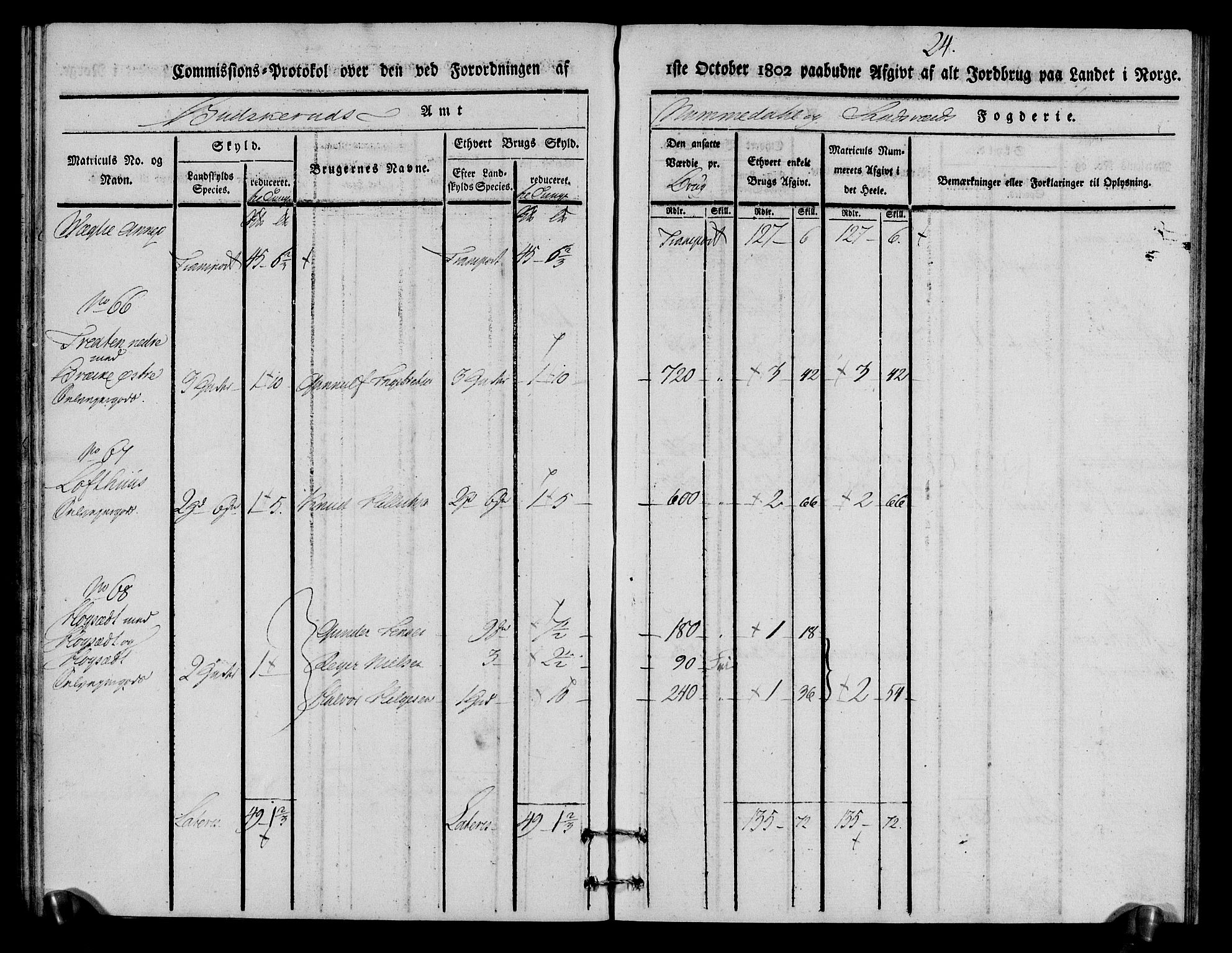 Rentekammeret inntil 1814, Realistisk ordnet avdeling, AV/RA-EA-4070/N/Ne/Nea/L0056a: Numedal og Sandsvær fogderi. Kommisjonsprotokoll for Rollag hovedsogn og Veggli anneks, 1803, p. 25