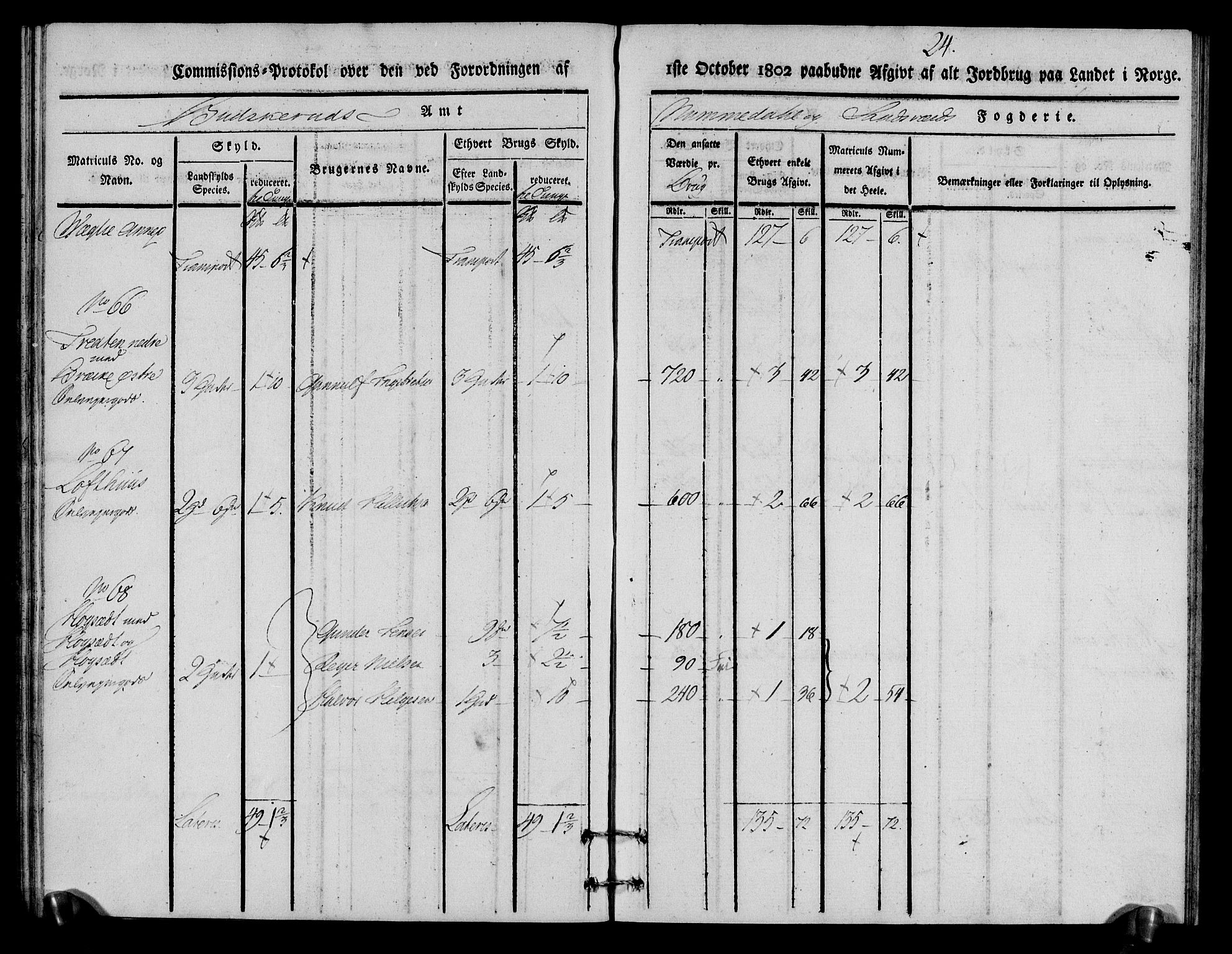 Rentekammeret inntil 1814, Realistisk ordnet avdeling, RA/EA-4070/N/Ne/Nea/L0056a: Numedal og Sandsvær fogderi. Kommisjonsprotokoll for Rollag hovedsogn og Veggli anneks, 1803, p. 25