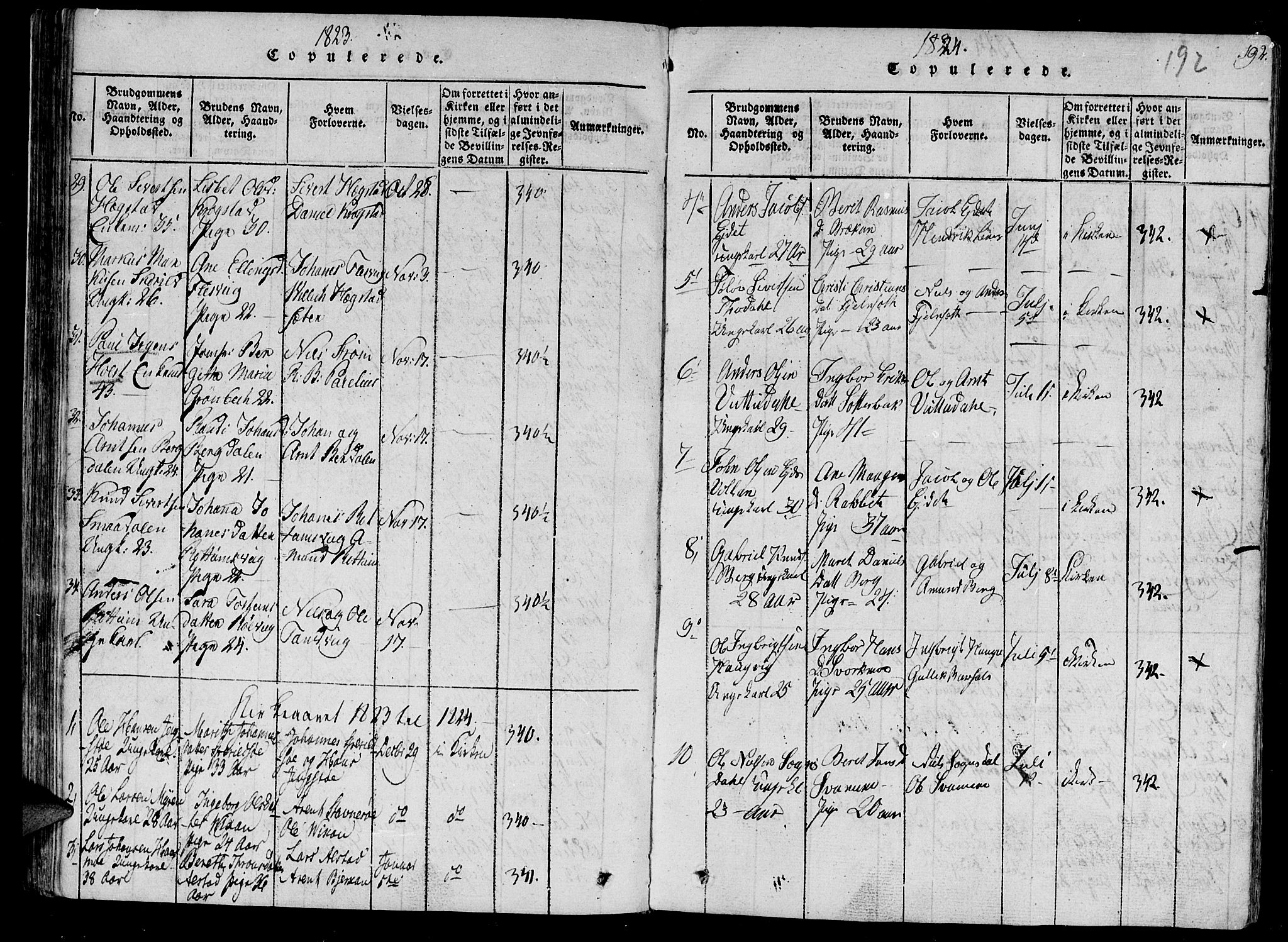 Ministerialprotokoller, klokkerbøker og fødselsregistre - Sør-Trøndelag, SAT/A-1456/630/L0491: Parish register (official) no. 630A04, 1818-1830, p. 192