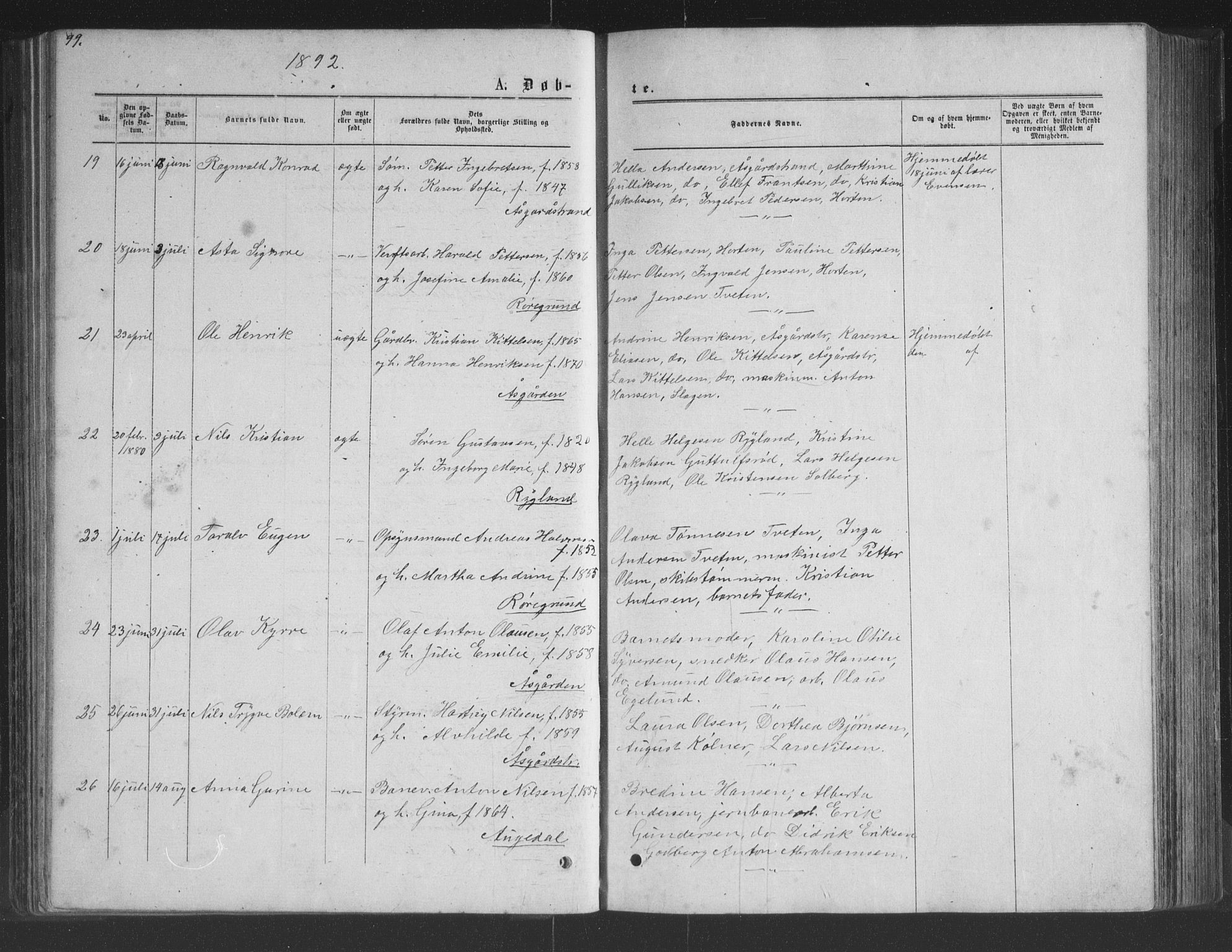 Borre kirkebøker, AV/SAKO-A-338/G/Ga/L0003: Parish register (copy) no. I 3, 1871-1892, p. 99