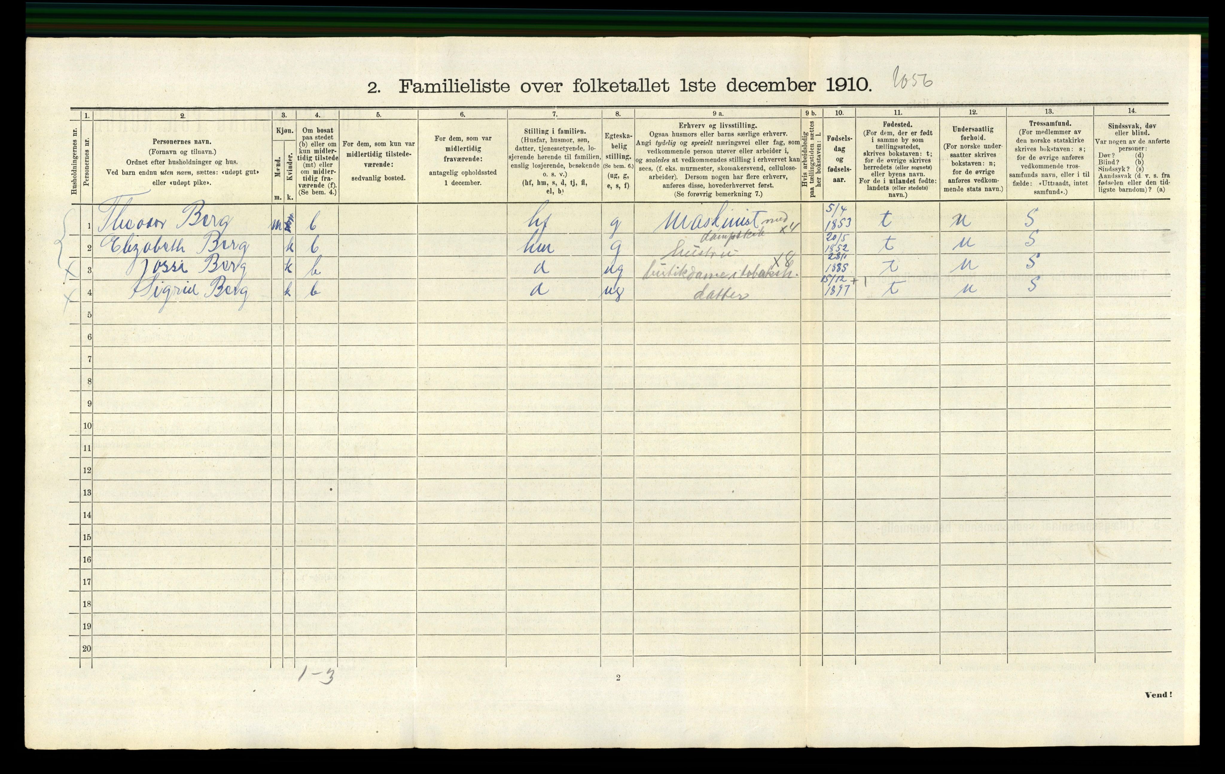 RA, 1910 census for Bergen, 1910, p. 25966