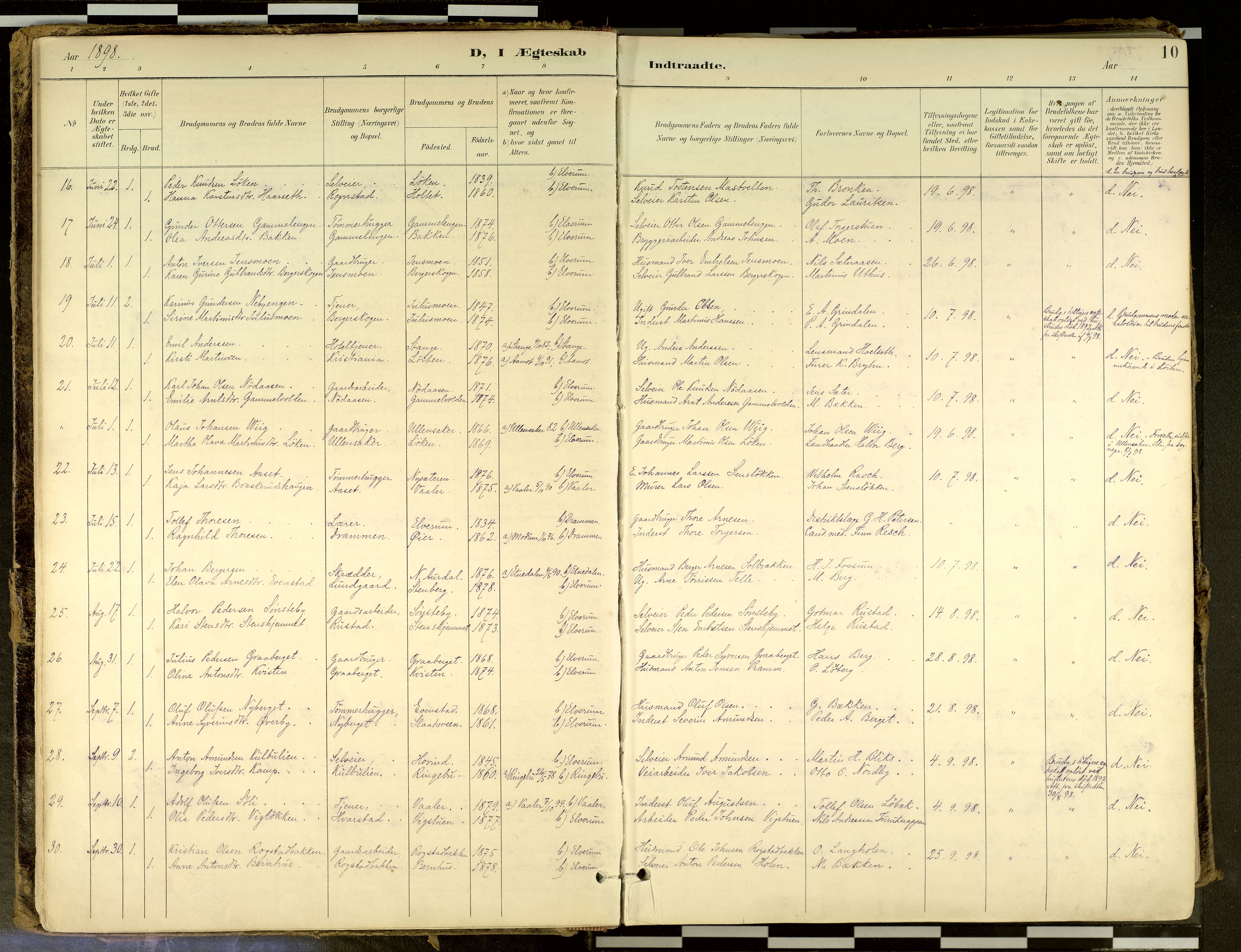 Elverum prestekontor, SAH/PREST-044/H/Ha/Haa/L0018: Parish register (official) no. 18, 1894-1914, p. 10