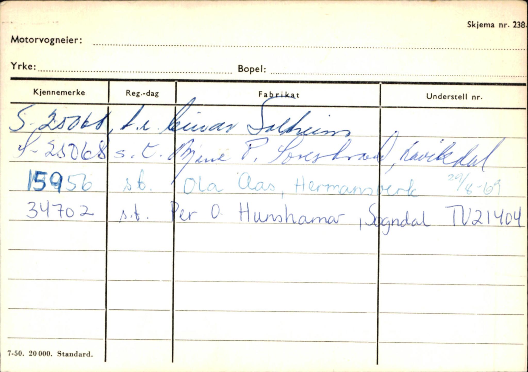 Statens vegvesen, Sogn og Fjordane vegkontor, AV/SAB-A-5301/4/F/L0126: Eigarregister Fjaler M-Å. Leikanger A-Å, 1945-1975, p. 2139