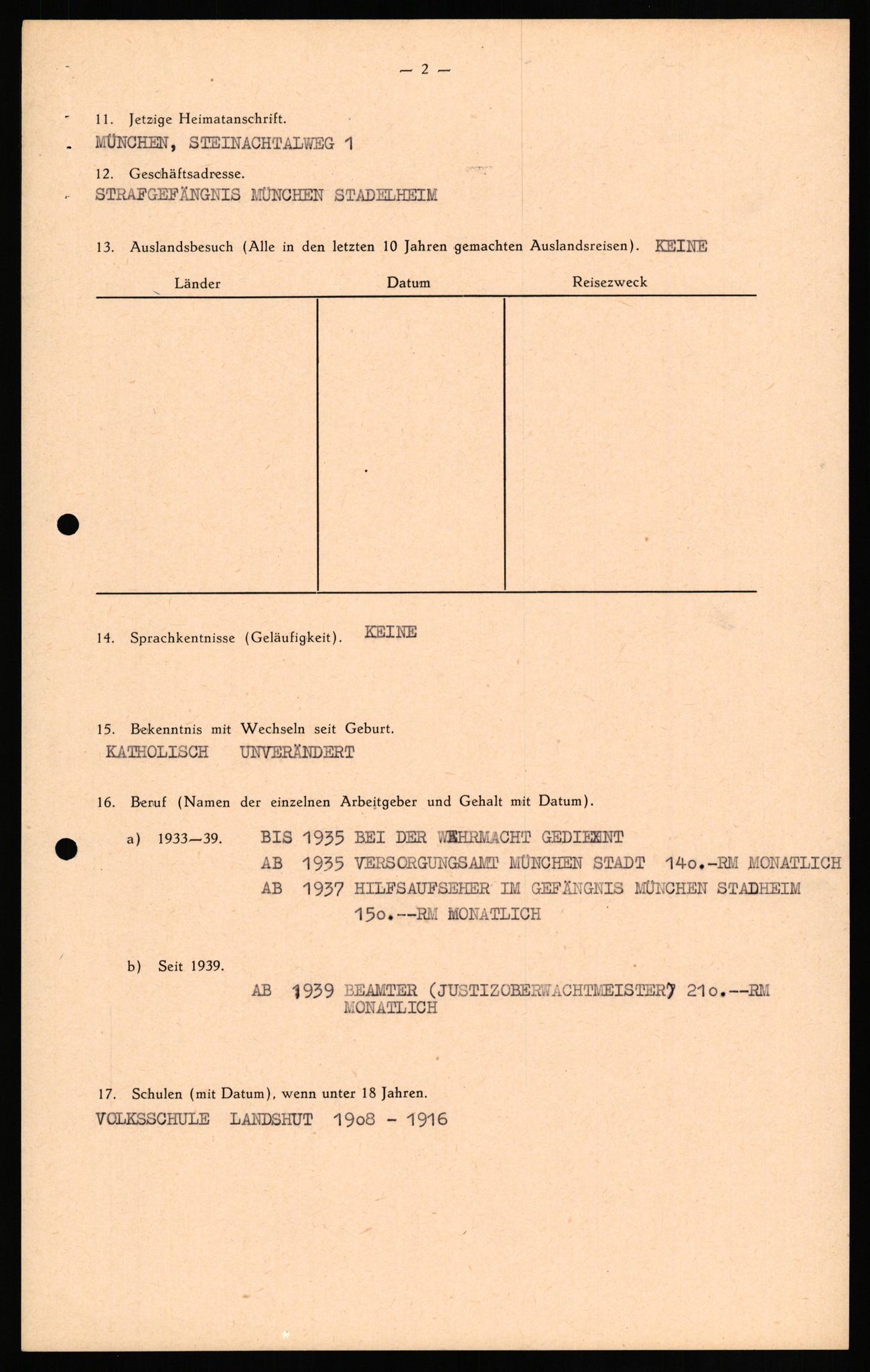 Forsvaret, Forsvarets overkommando II, AV/RA-RAFA-3915/D/Db/L0026: CI Questionaires. Tyske okkupasjonsstyrker i Norge. Tyskere., 1945-1946, p. 227