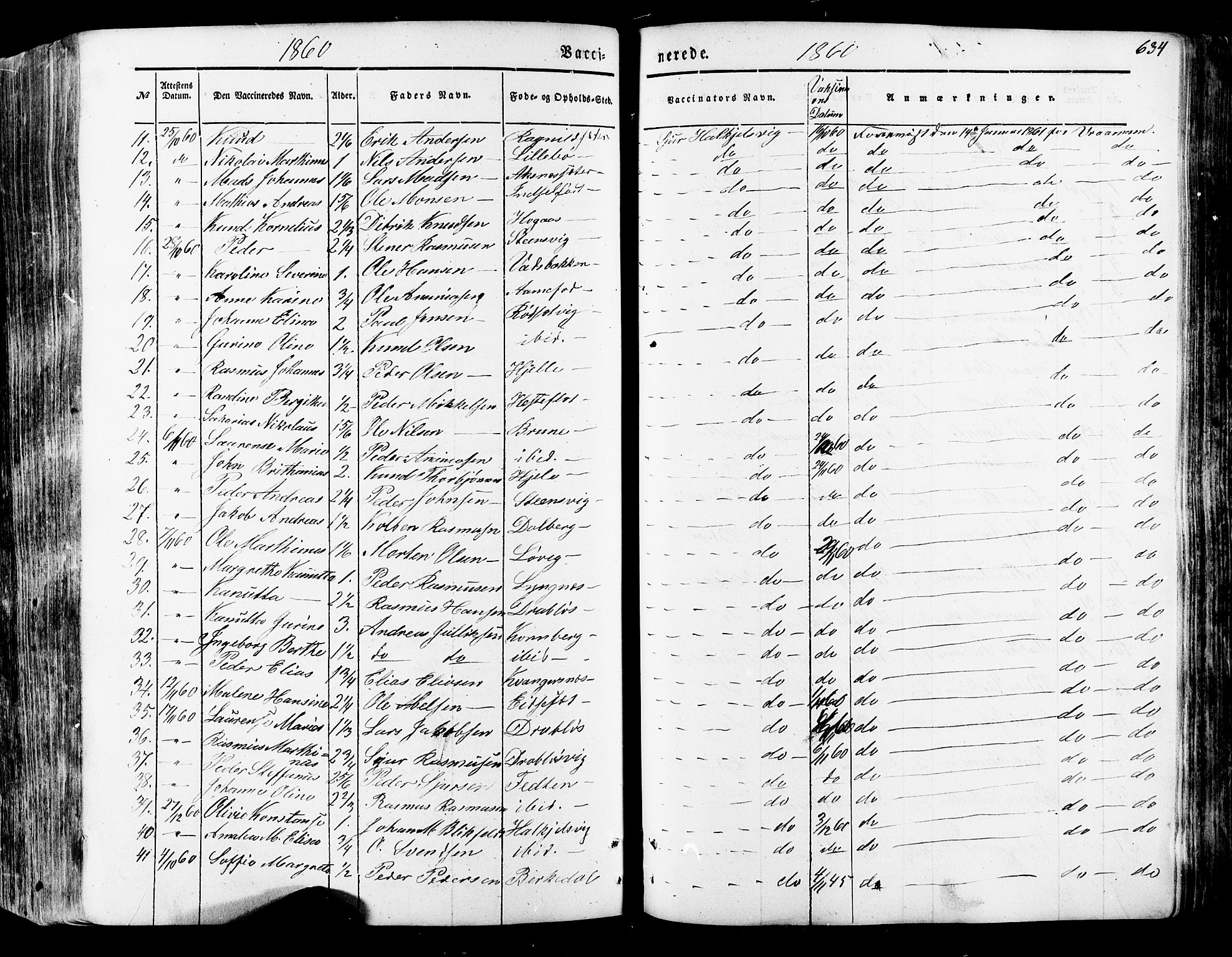 Ministerialprotokoller, klokkerbøker og fødselsregistre - Møre og Romsdal, SAT/A-1454/511/L0140: Parish register (official) no. 511A07, 1851-1878, p. 634
