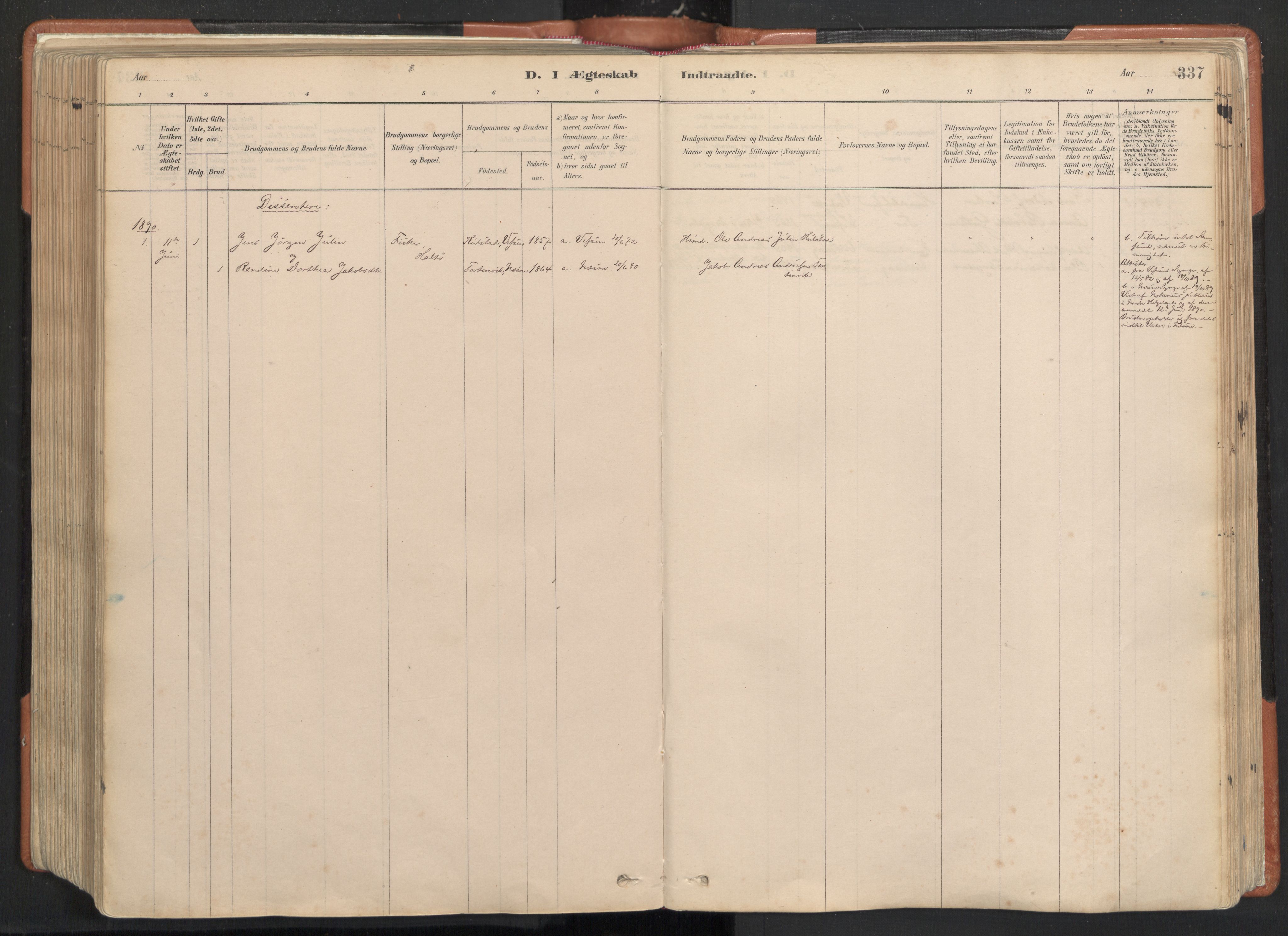 Ministerialprotokoller, klokkerbøker og fødselsregistre - Nordland, AV/SAT-A-1459/817/L0264: Parish register (official) no. 817A04, 1878-1907, p. 337