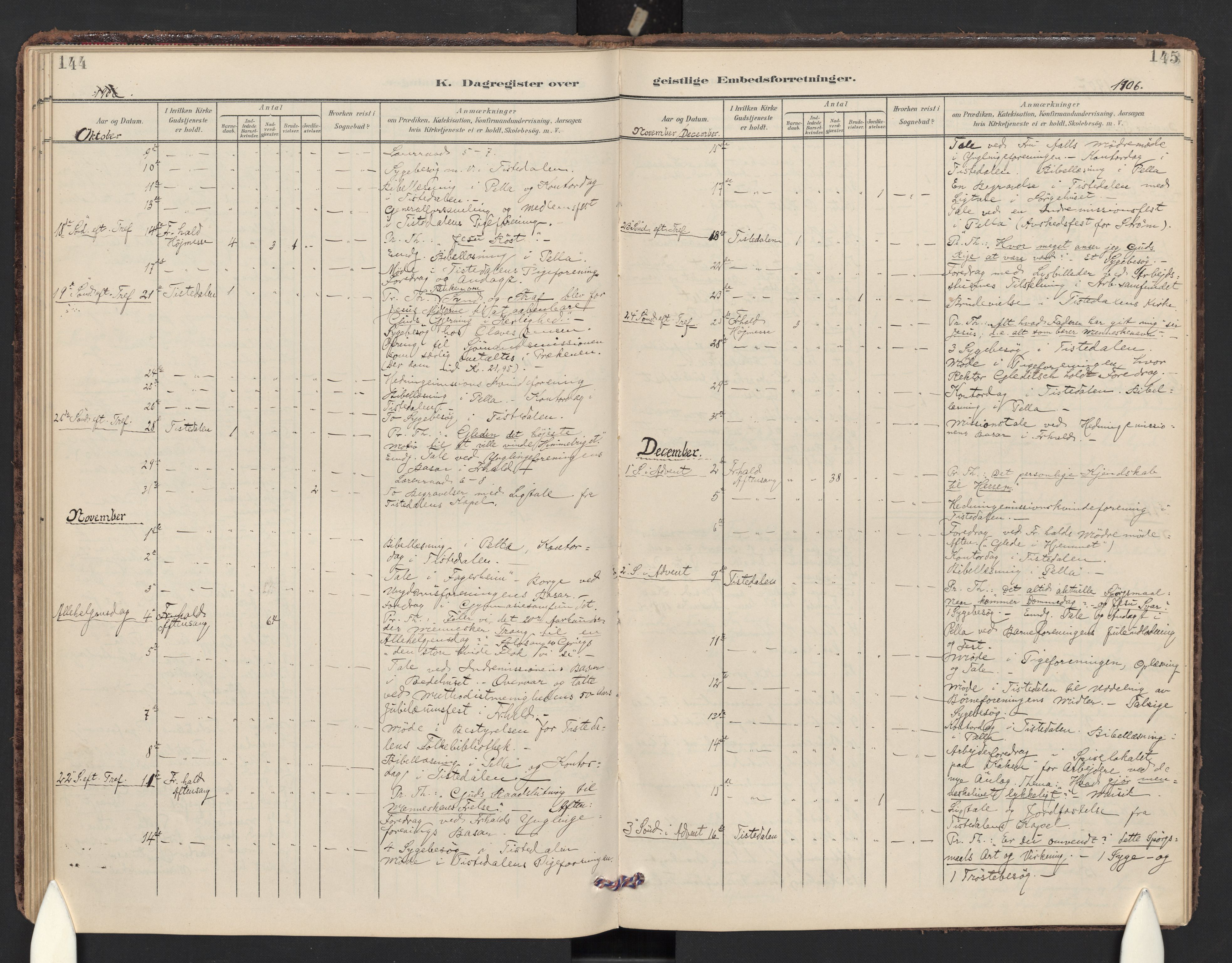 Halden prestekontor Kirkebøker, SAO/A-10909/F/Fc/L0001: Parish register (official) no. III 1, 1902-1908, p. 144-145