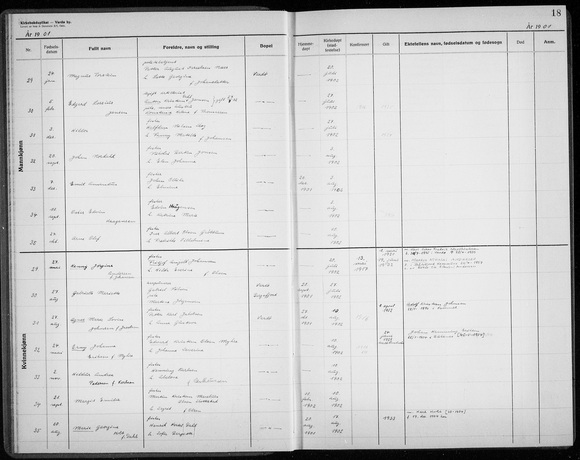 Vardø sokneprestkontor, SATØ/S-1332/H/Hc/L0001kirkerekon: Other parish register no. 1, 1900-1914, p. 18