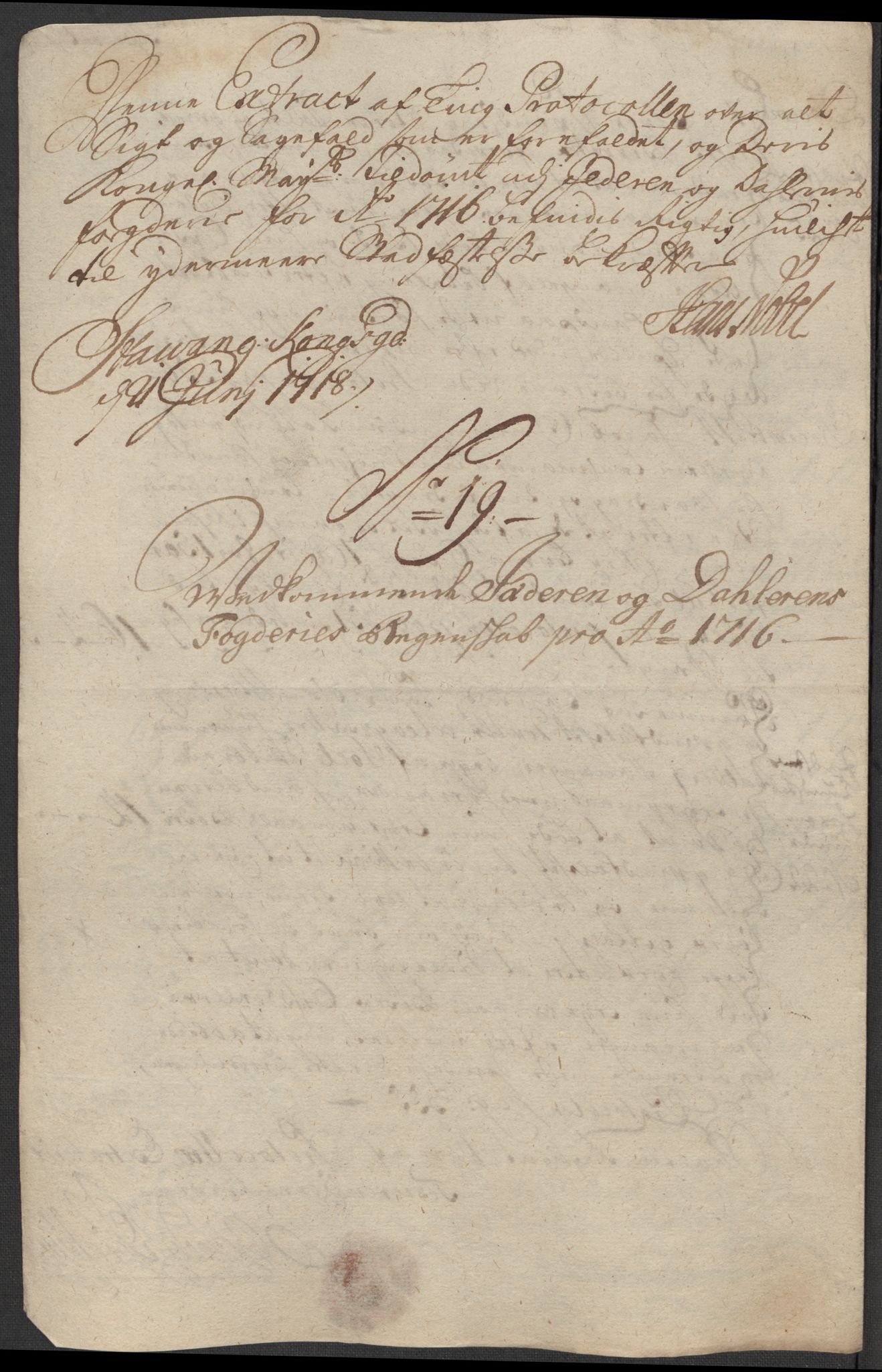 Rentekammeret inntil 1814, Reviderte regnskaper, Fogderegnskap, AV/RA-EA-4092/R46/L2740: Fogderegnskap Jæren og Dalane, 1715-1716, p. 395