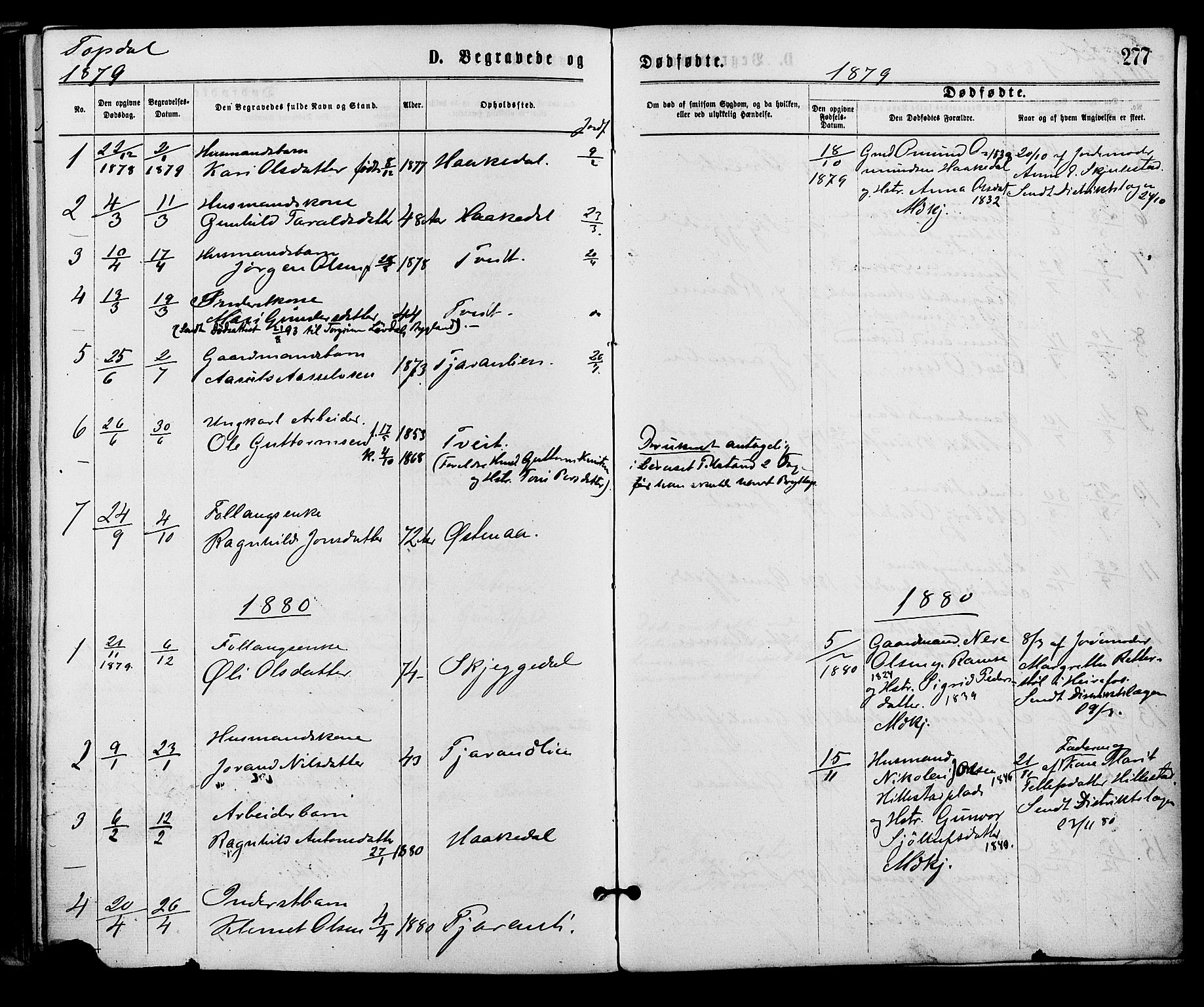 Åmli sokneprestkontor, SAK/1111-0050/F/Fa/Fac/L0009: Parish register (official) no. A 9 /3, 1869-1884, p. 277