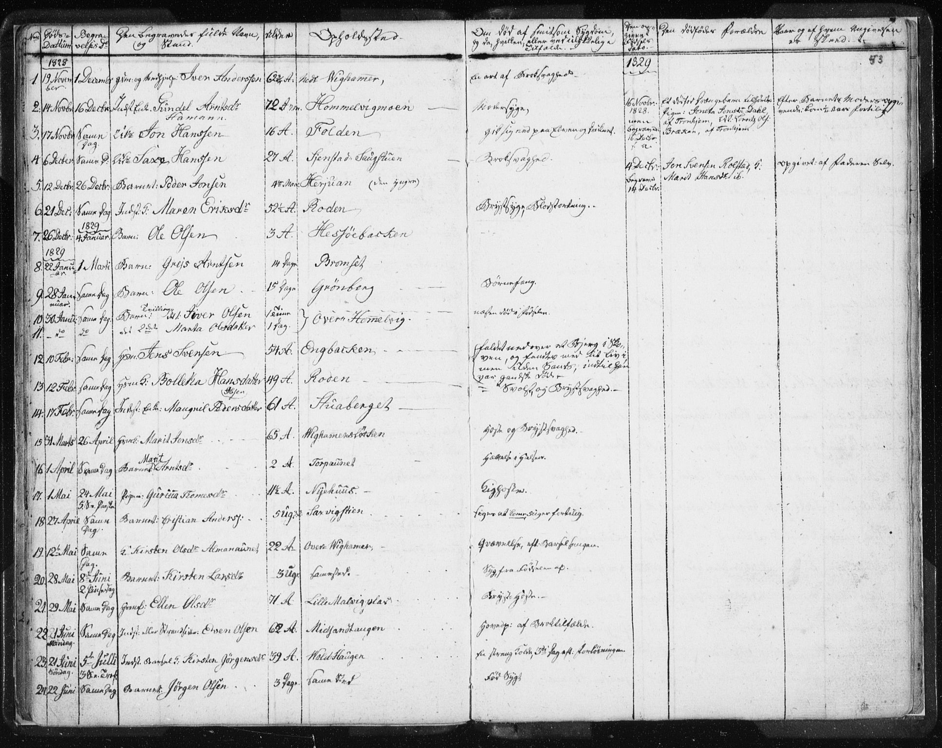 Ministerialprotokoller, klokkerbøker og fødselsregistre - Sør-Trøndelag, SAT/A-1456/616/L0404: Parish register (official) no. 616A01, 1823-1831, p. 53