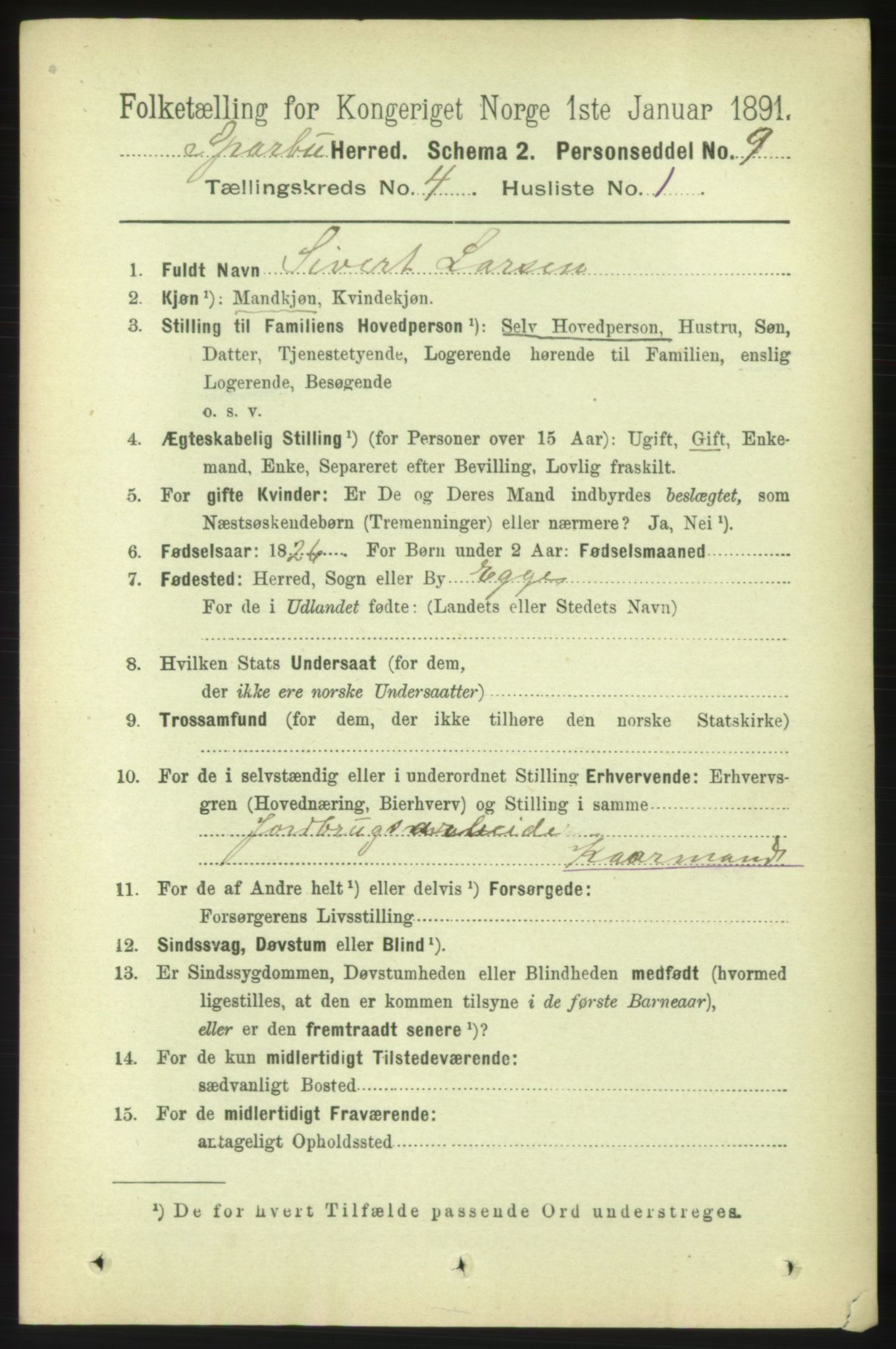 RA, 1891 census for 1731 Sparbu, 1891, p. 1370