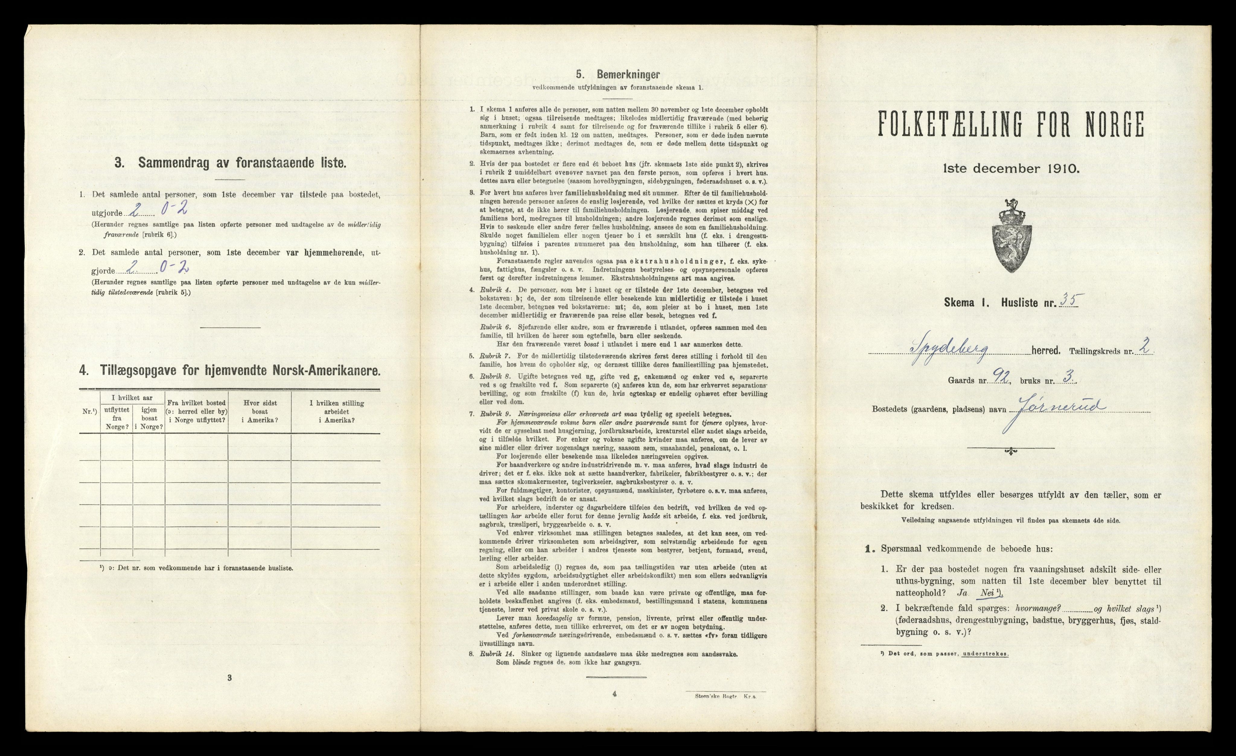 RA, 1910 census for Spydeberg, 1910, p. 221