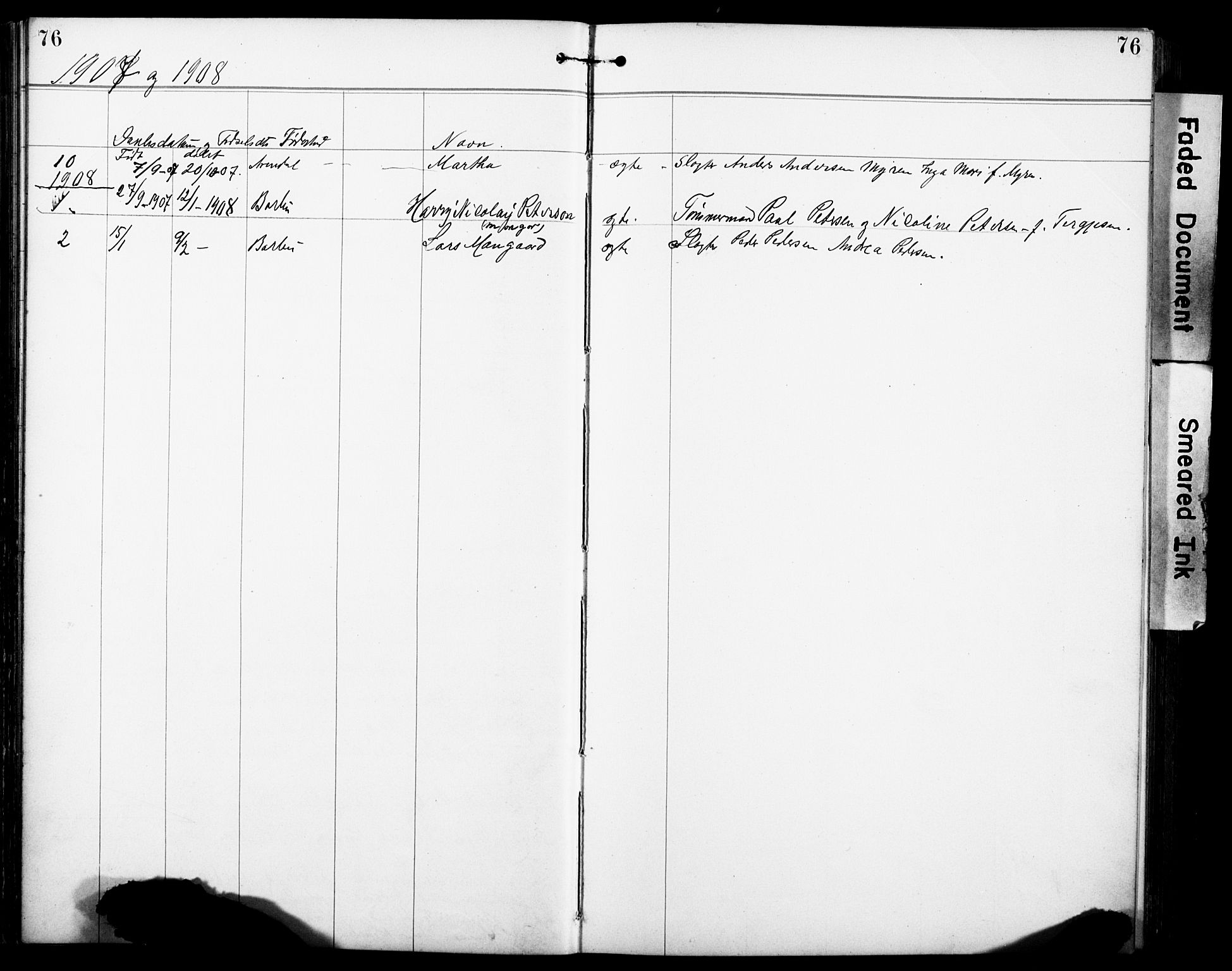 Den evangelisk-lutherske frimenighet, Arendal, AV/SAK-1292-0005/F/Fa/L0002: Dissenter register no. F 6, 1884-1908, p. 76