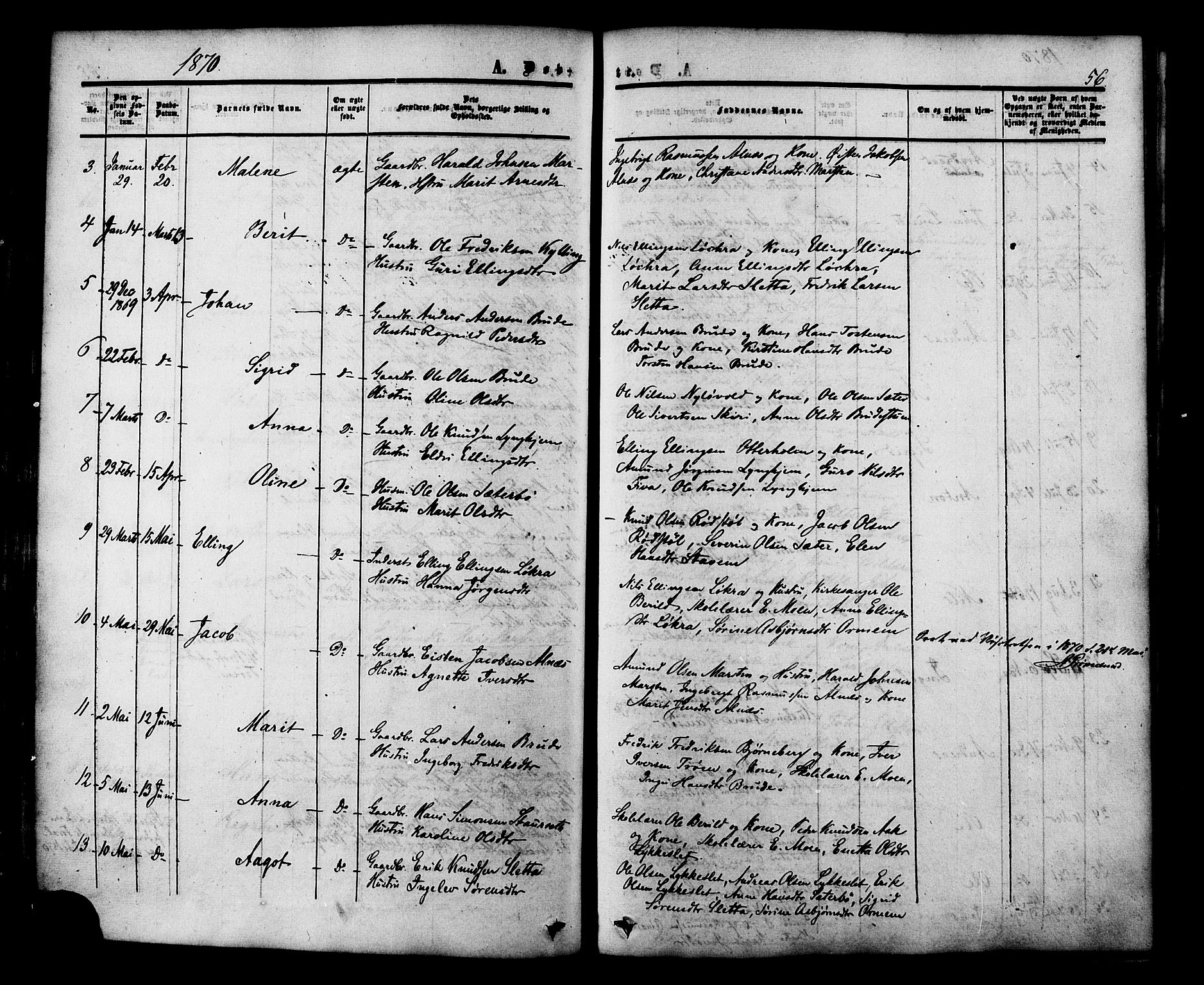 Ministerialprotokoller, klokkerbøker og fødselsregistre - Møre og Romsdal, AV/SAT-A-1454/546/L0594: Parish register (official) no. 546A02, 1854-1882, p. 56