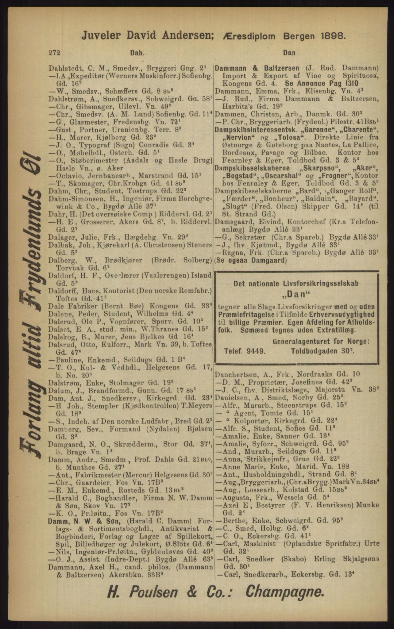 Kristiania/Oslo adressebok, PUBL/-, 1902, p. 272