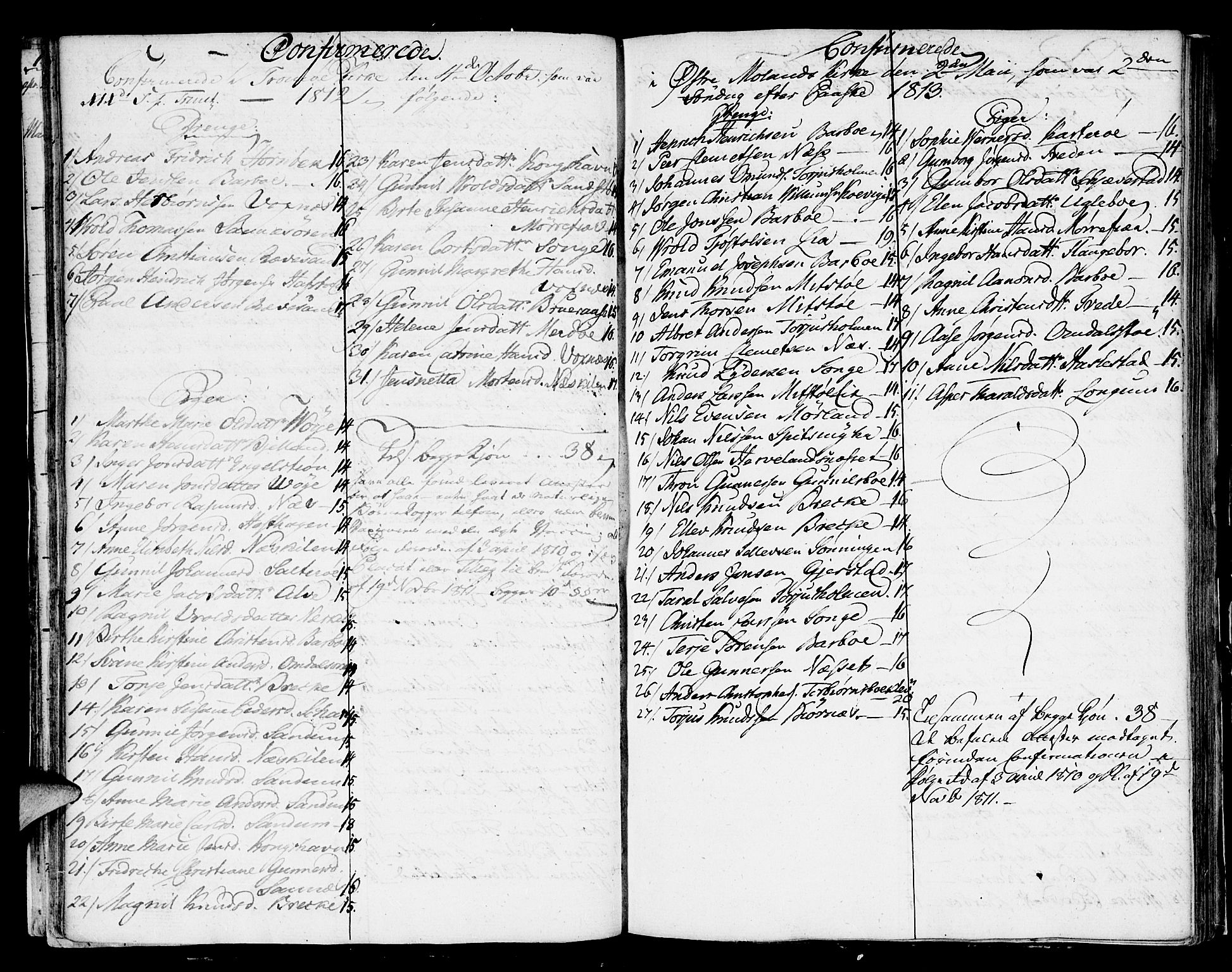 Austre Moland sokneprestkontor, SAK/1111-0001/F/Fa/Faa/L0003: Parish register (official) no. A 3, 1808-1815, p. 35