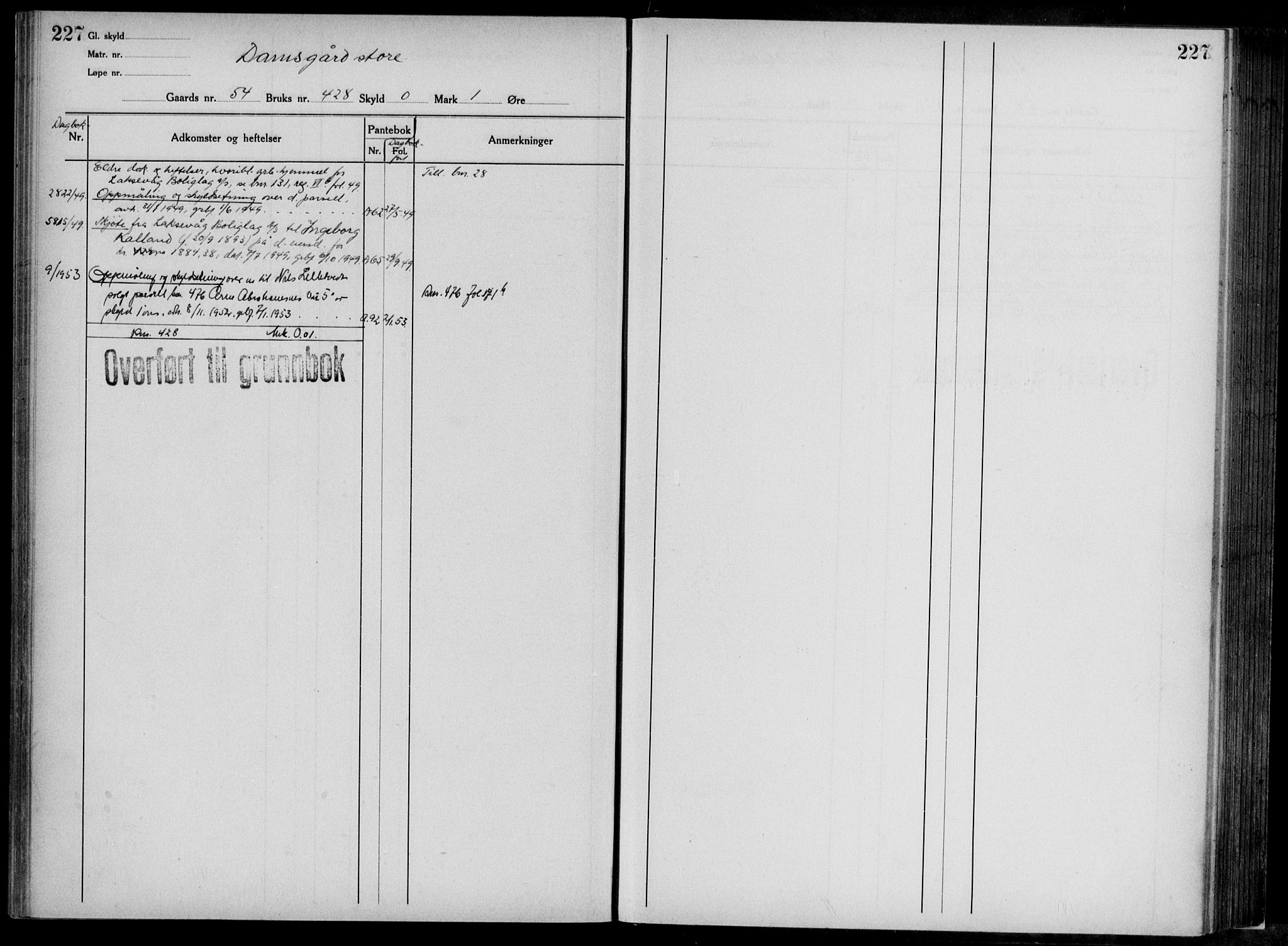 Midhordland sorenskriveri, AV/SAB-A-3001/1/G/Ga/Gab/L0117: Mortgage register no. II.A.b.117, p. 227