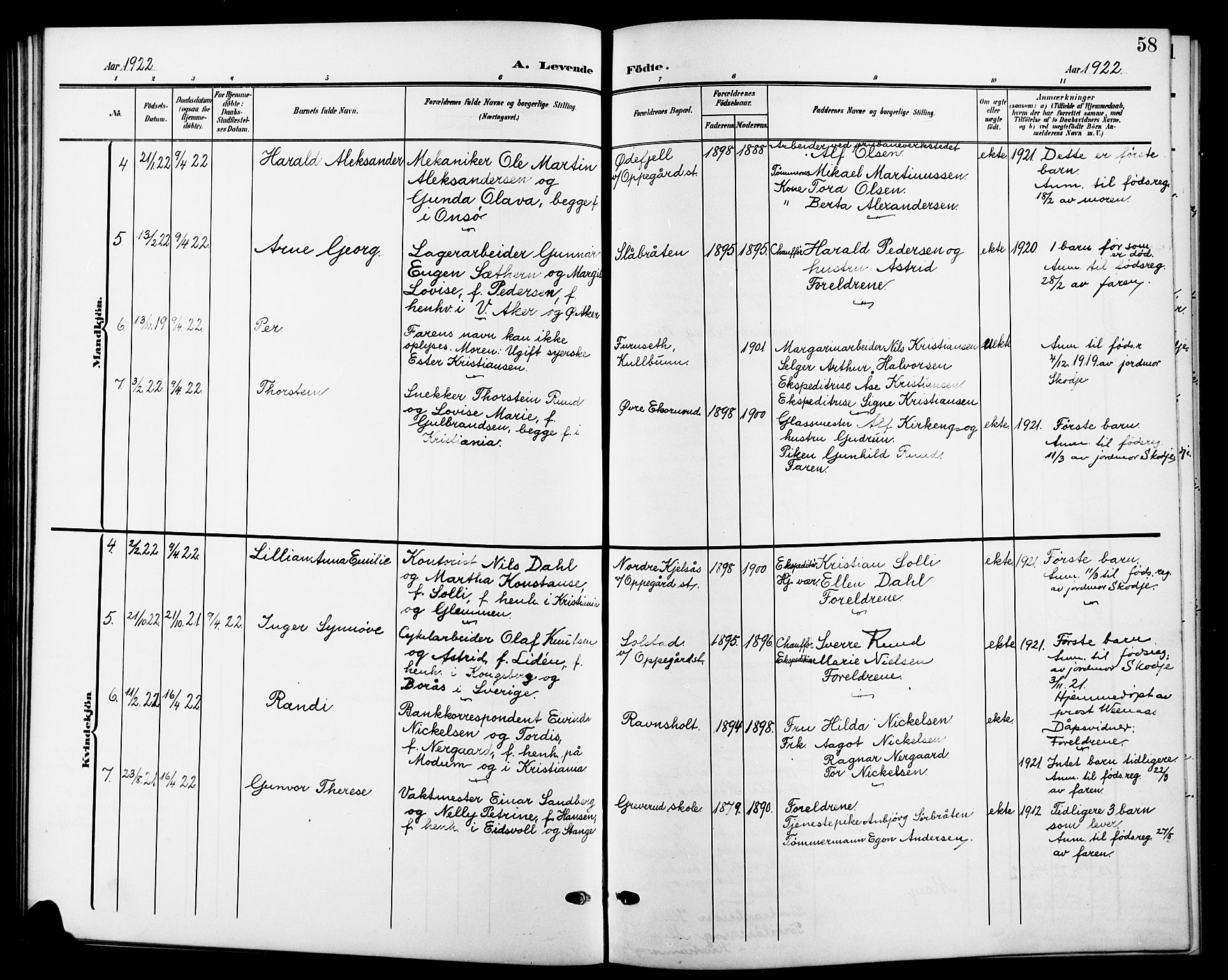 Nesodden prestekontor Kirkebøker, AV/SAO-A-10013/G/Gb/L0001: Parish register (copy) no. II 1, 1905-1924, p. 58