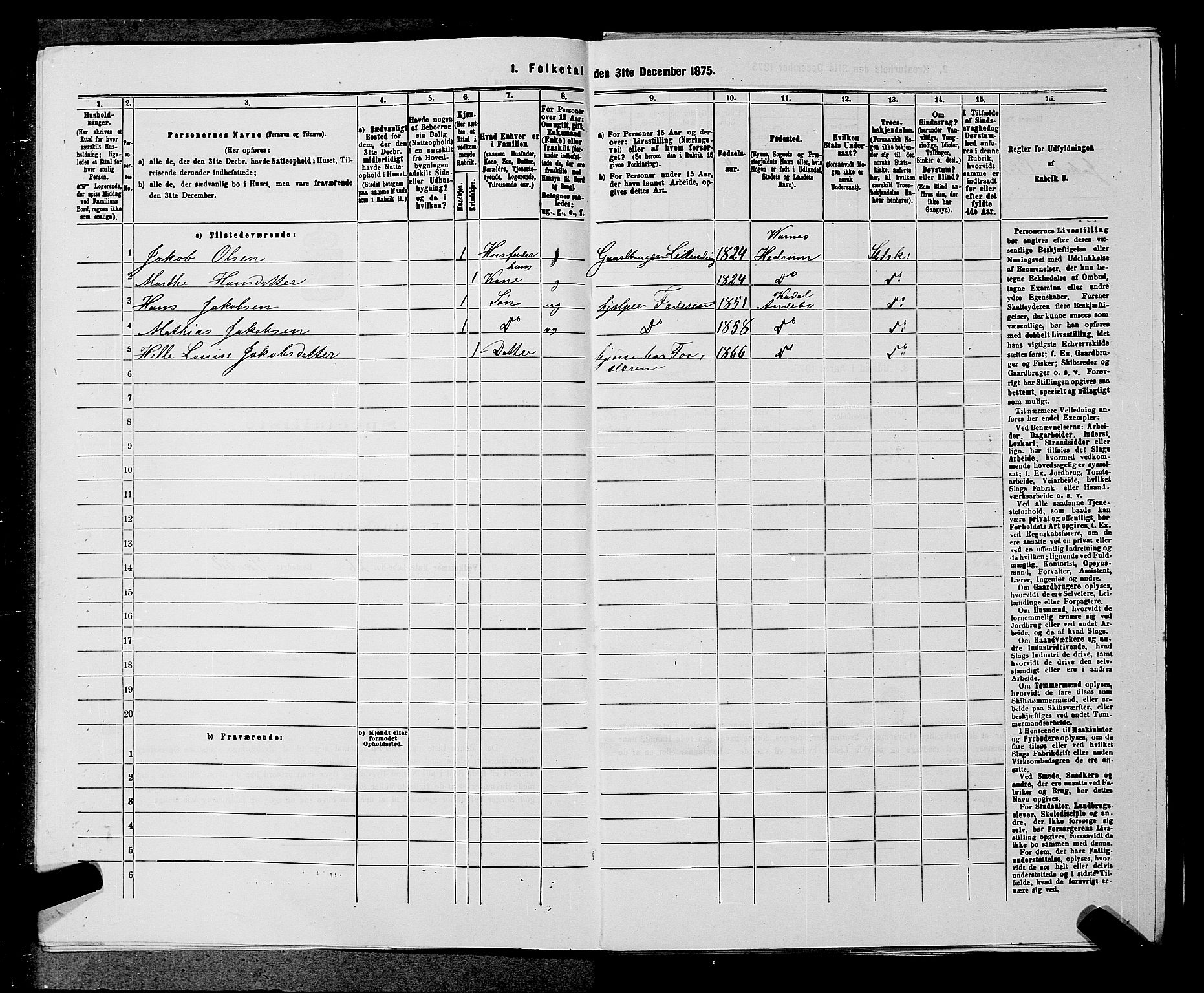 SAKO, 1875 census for 0719P Andebu, 1875, p. 460