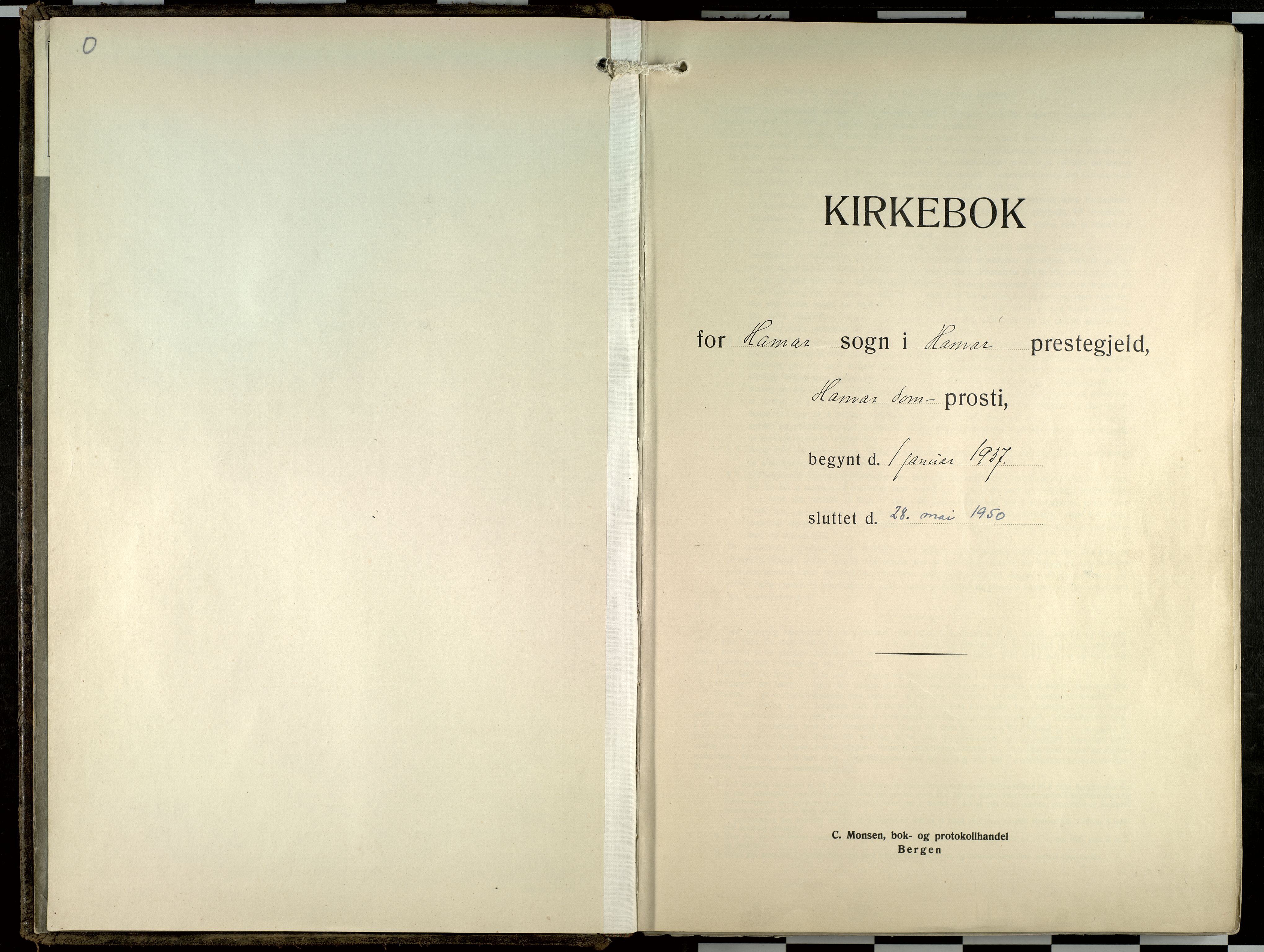 Hamar prestekontor, AV/SAH-DOMPH-002/H/Ha/Haa/L0008: Parish register (official) no. 8, 1937-1950