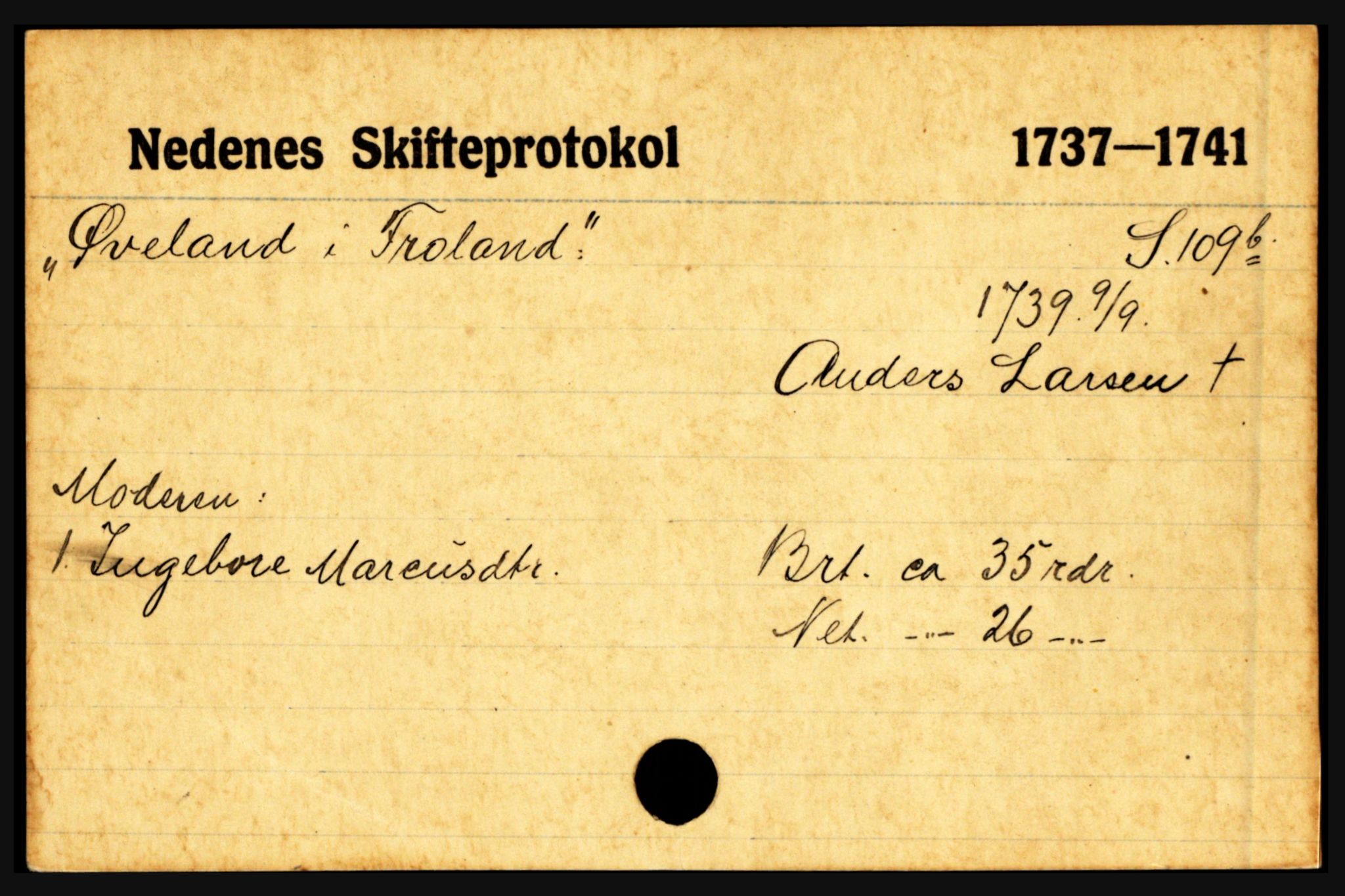 Nedenes sorenskriveri før 1824, AV/SAK-1221-0007/H, p. 34269