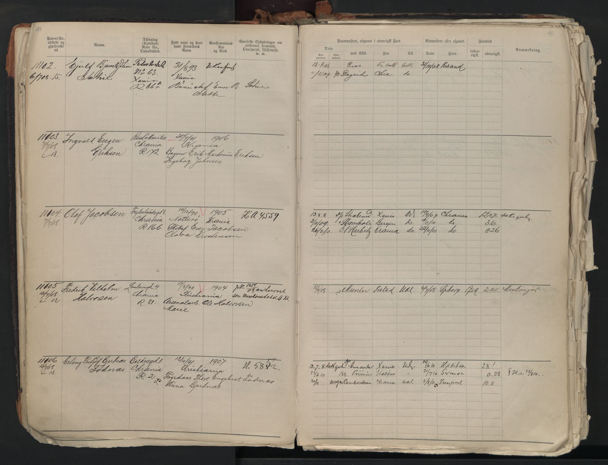 Oslo sjømannskontor, SAO/A-10595/F/Fb/L0001: Annotasjonsrulle, 1908-1938, p. 44-45