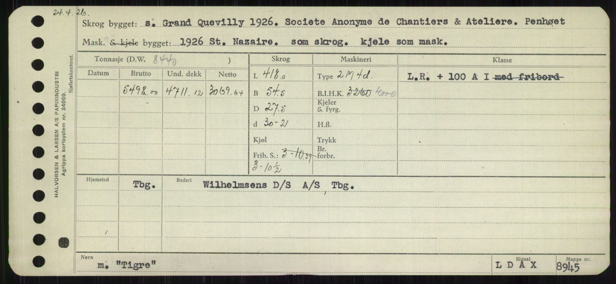 Sjøfartsdirektoratet med forløpere, Skipsmålingen, AV/RA-S-1627/H/Hb/L0005: Fartøy, T-Å, p. 167