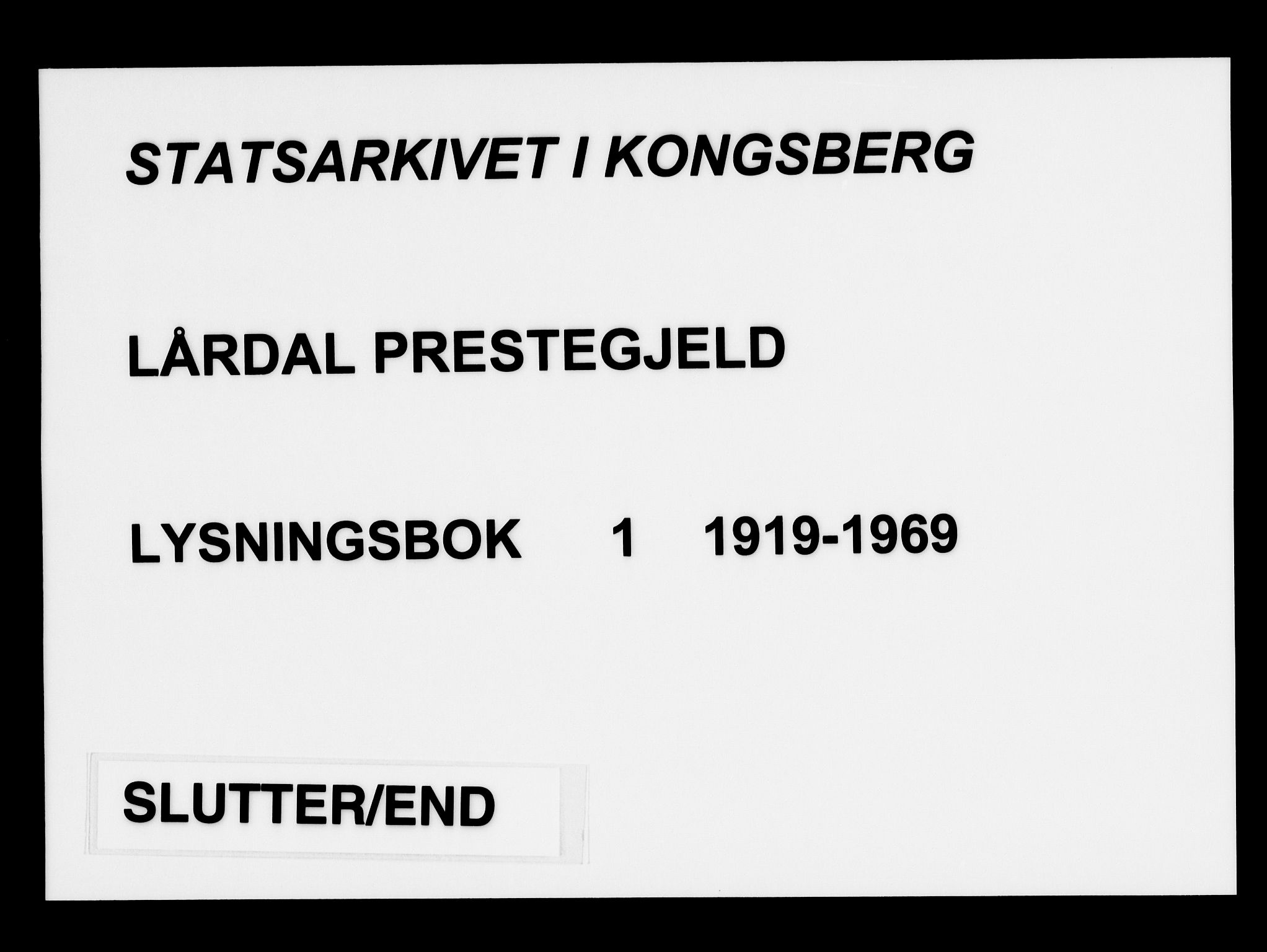 Lårdal kirkebøker, SAKO/A-284/H/Ha: Banns register no. 1, 1919-1969