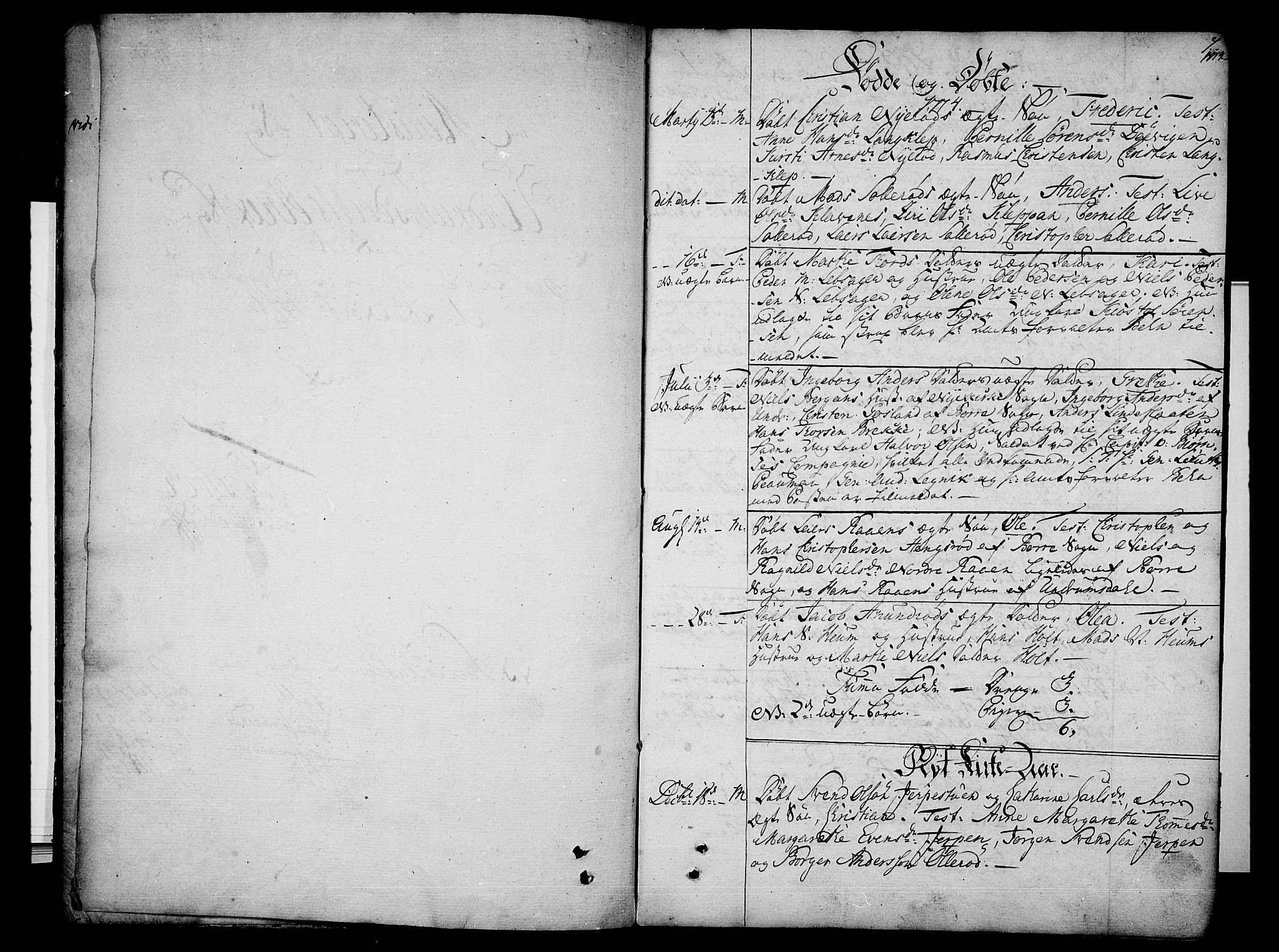 Våle kirkebøker, AV/SAKO-A-334/F/Fb/L0001: Parish register (official) no. II 1, 1774-1814, p. 0-1