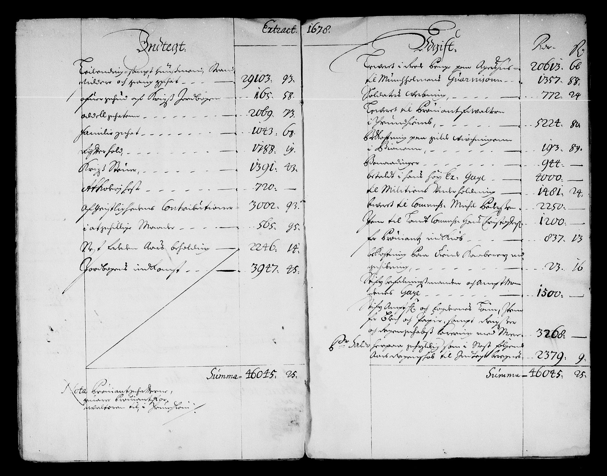 Rentekammeret inntil 1814, Reviderte regnskaper, Stiftamtstueregnskaper, Trondheim stiftamt og Nordland amt, AV/RA-EA-6044/R/Re/L0050: Trondheim stiftamt og Nordland amt, 1678