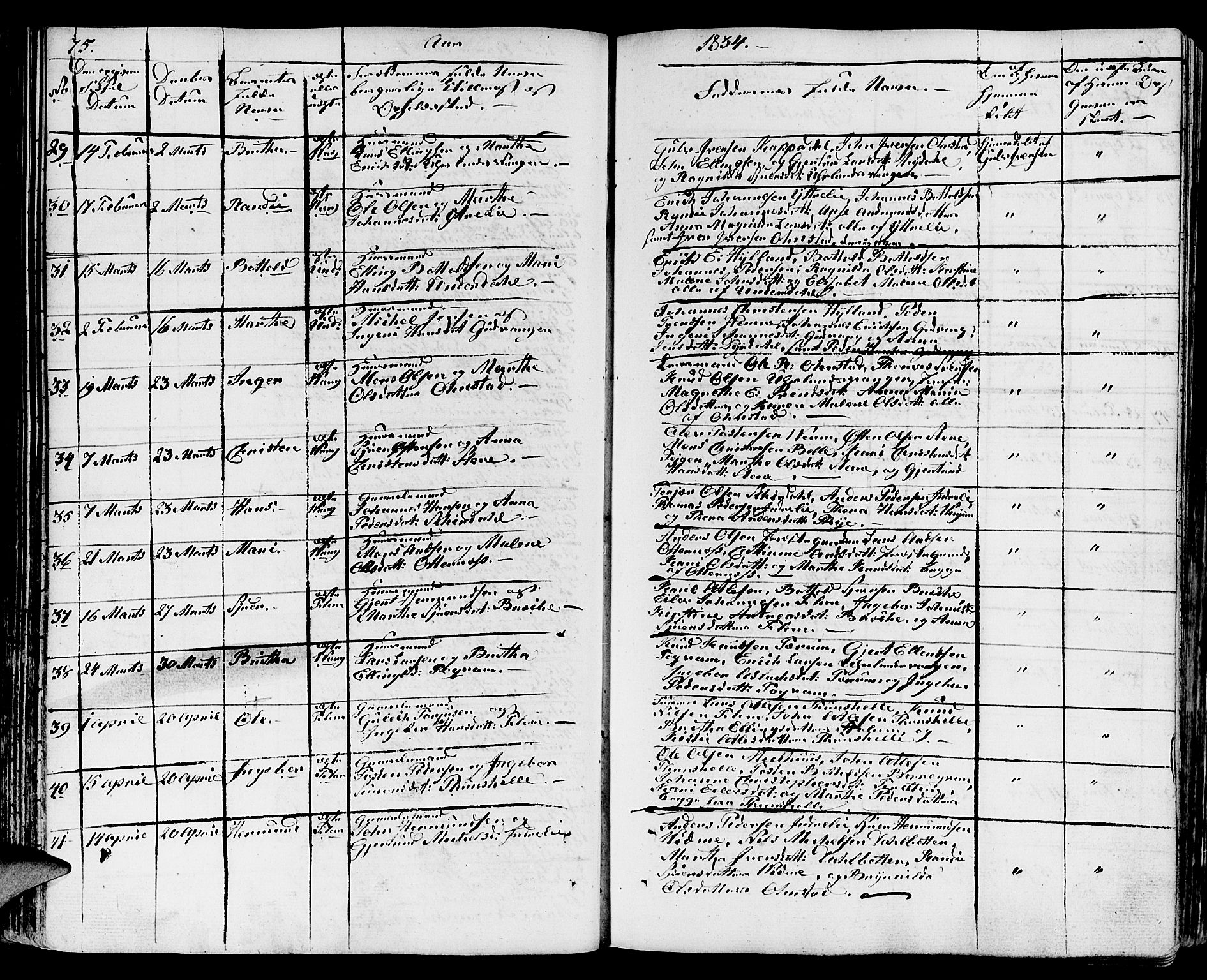 Aurland sokneprestembete, AV/SAB-A-99937/H/Ha/Haa/L0006: Parish register (official) no. A 6, 1821-1859, p. 75