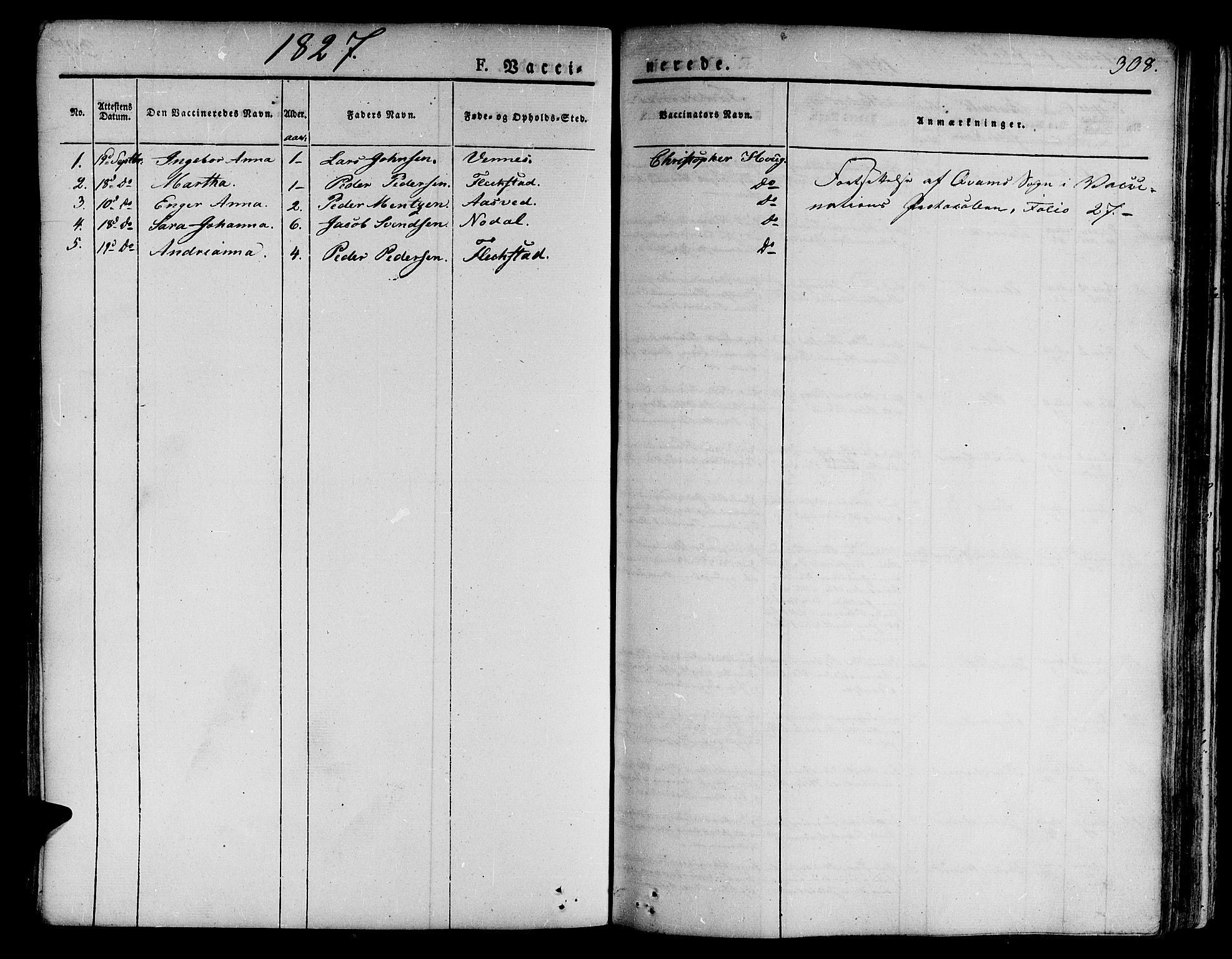 Ministerialprotokoller, klokkerbøker og fødselsregistre - Nord-Trøndelag, SAT/A-1458/746/L0445: Parish register (official) no. 746A04, 1826-1846, p. 308