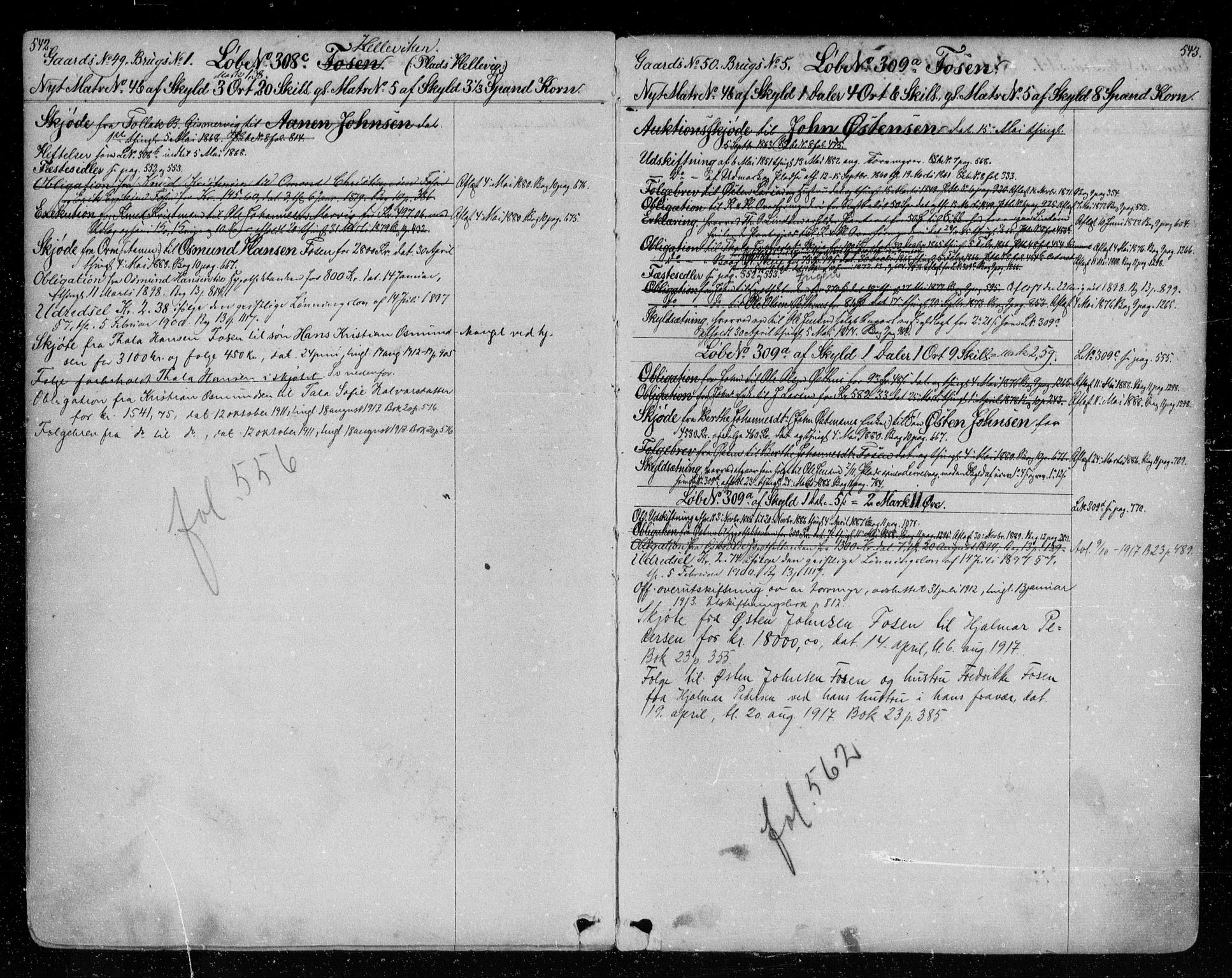 Karmsund sorenskriveri, SAST/A-100311/01/II/IIA/L0022: Mortgage register no. II AD 22, 1865, p. 542-543