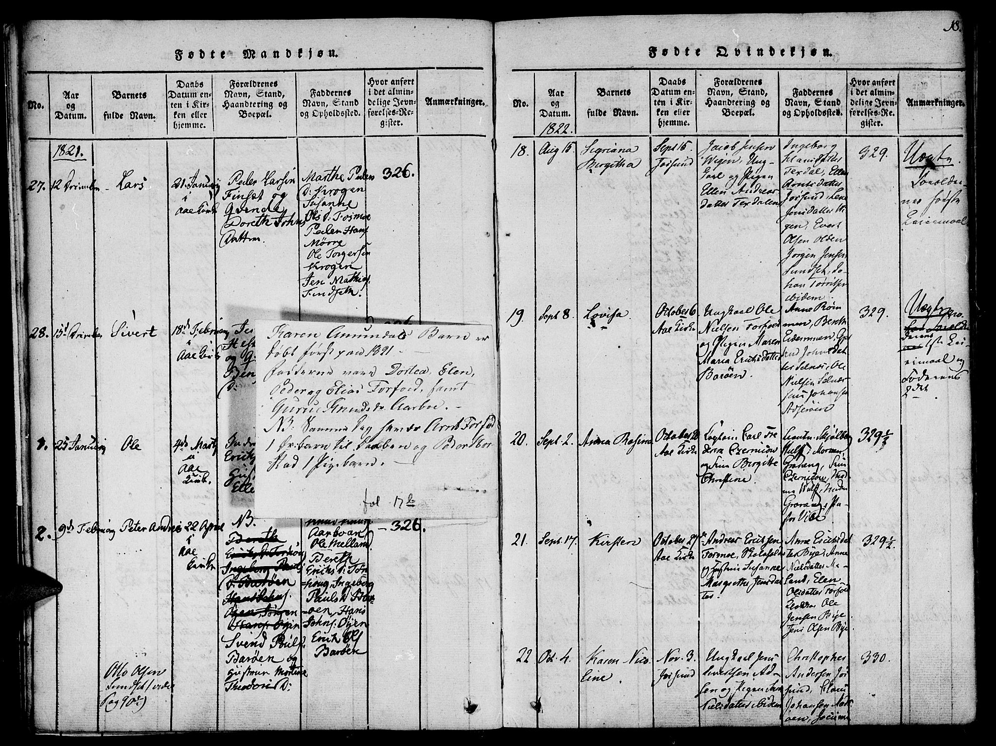 Ministerialprotokoller, klokkerbøker og fødselsregistre - Sør-Trøndelag, SAT/A-1456/655/L0675: Parish register (official) no. 655A04, 1818-1830, p. 18