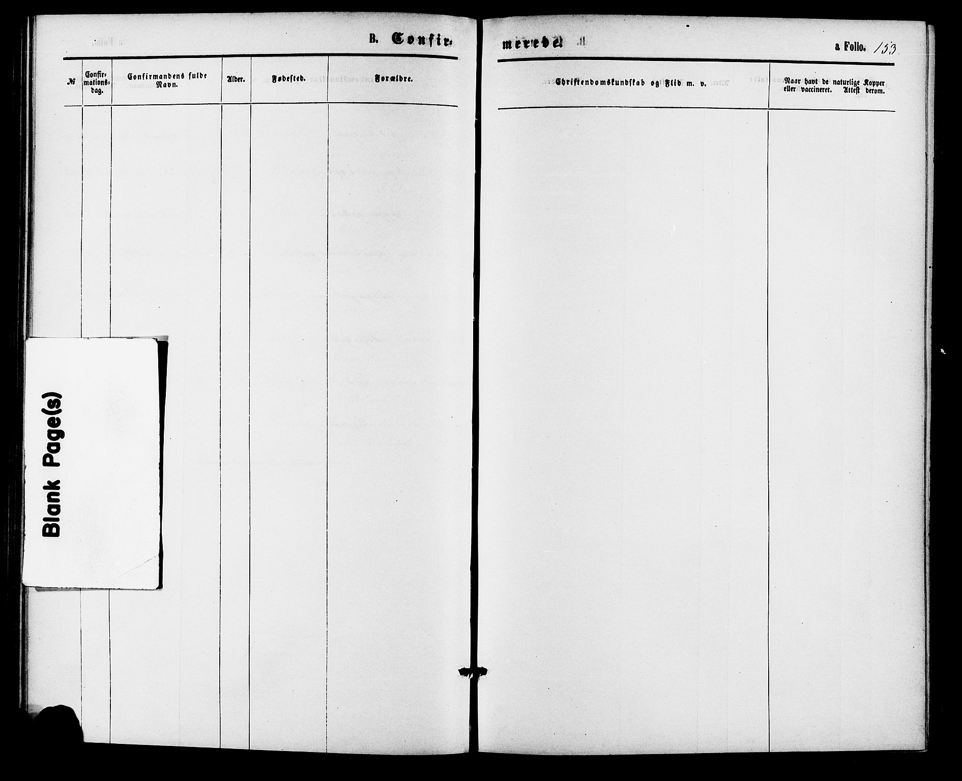 Bjelland sokneprestkontor, AV/SAK-1111-0005/F/Fa/Fab/L0003: Parish register (official) no. A 3, 1870-1887, p. 153