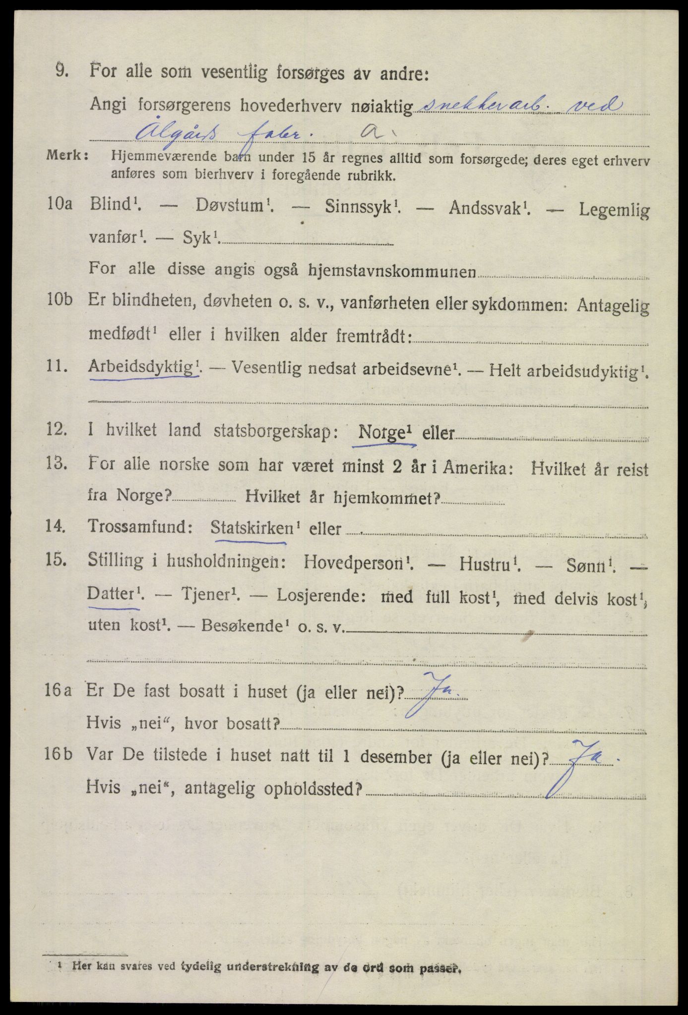 SAST, 1920 census for Gjesdal, 1920, p. 2133