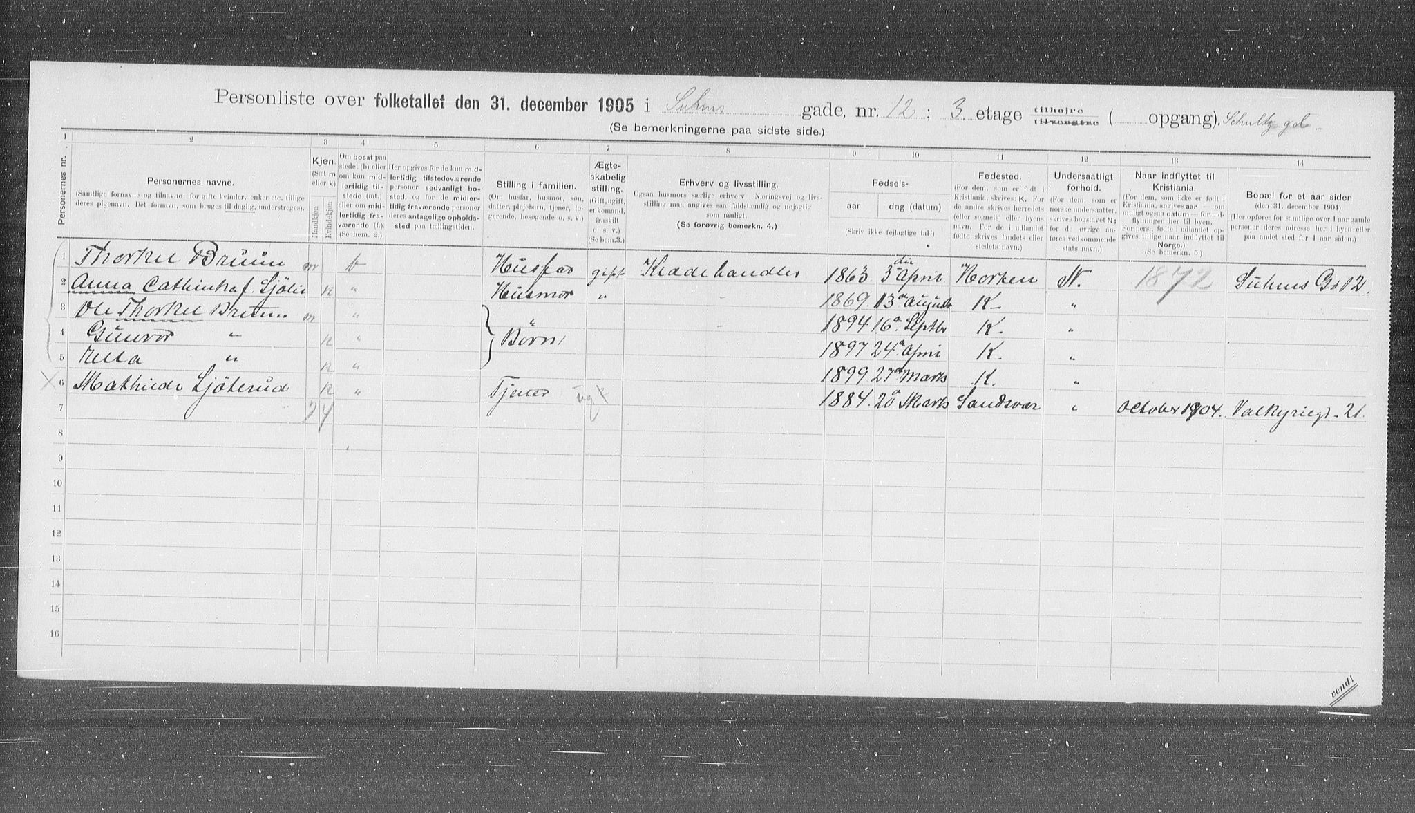 OBA, Municipal Census 1905 for Kristiania, 1905, p. 54771