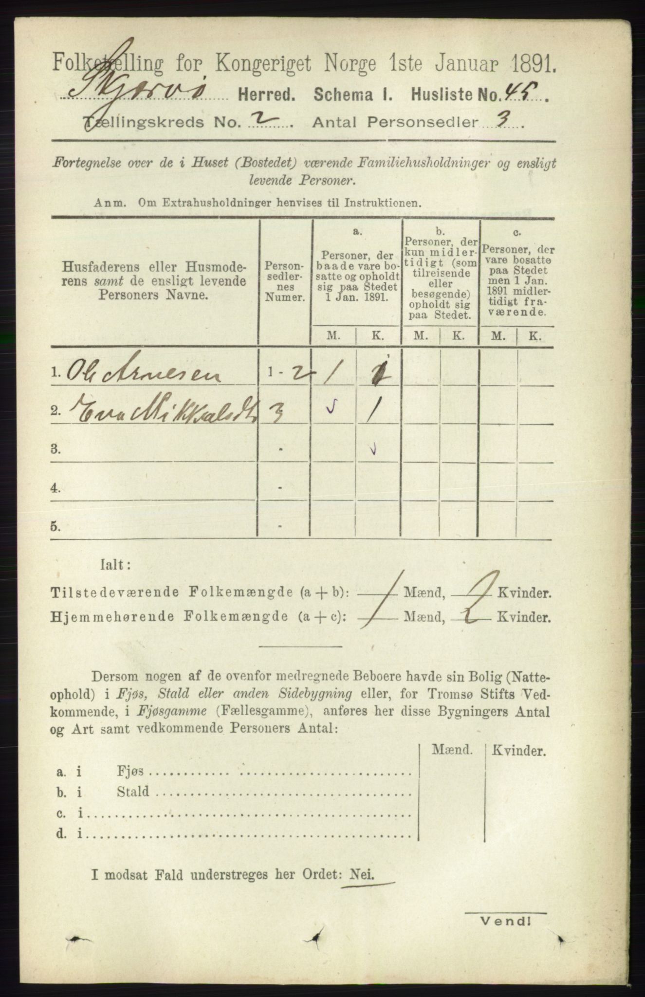RA, 1891 census for 1941 Skjervøy, 1891, p. 962