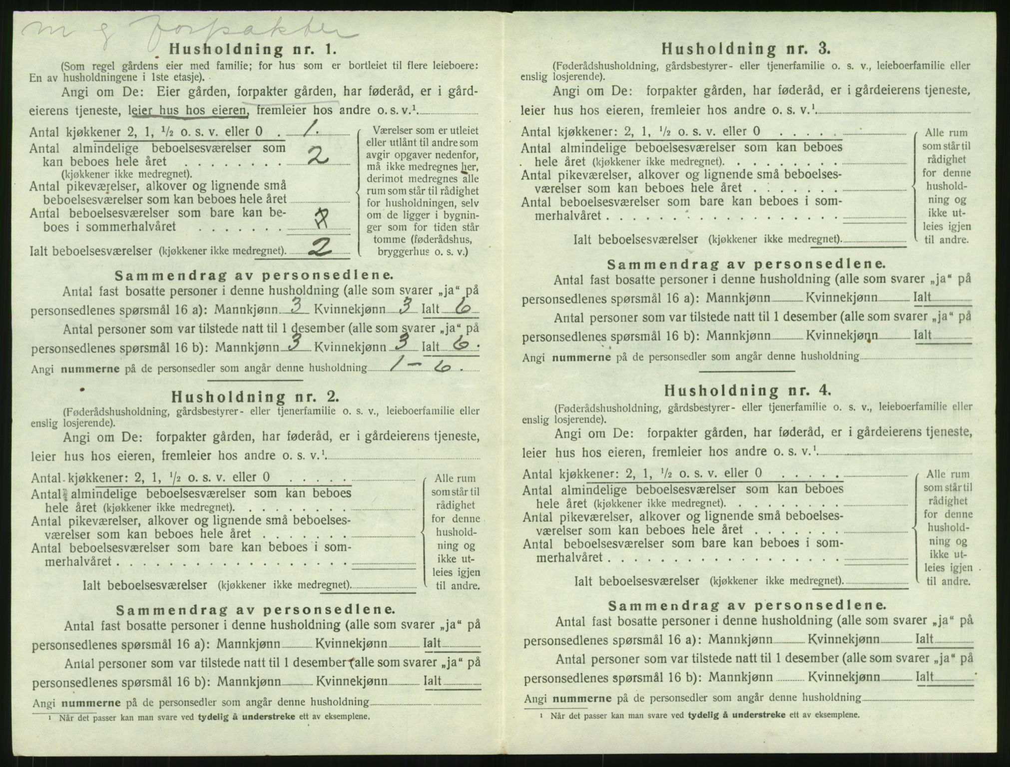 SAT, 1920 census for Bremsnes, 1920, p. 352