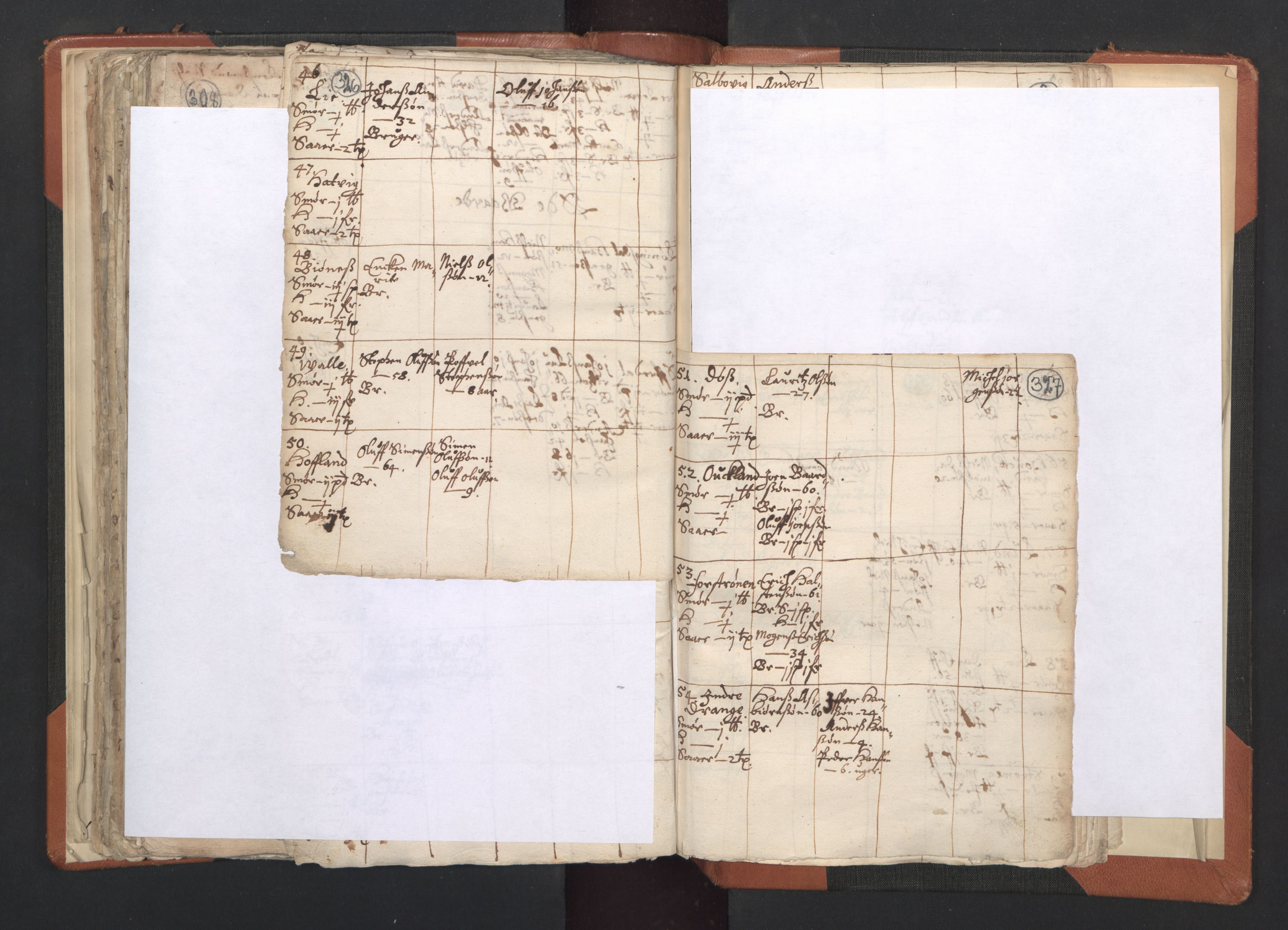 RA, Vicar's Census 1664-1666, no. 20: Sunnhordland deanery, 1664-1666, p. 326-327