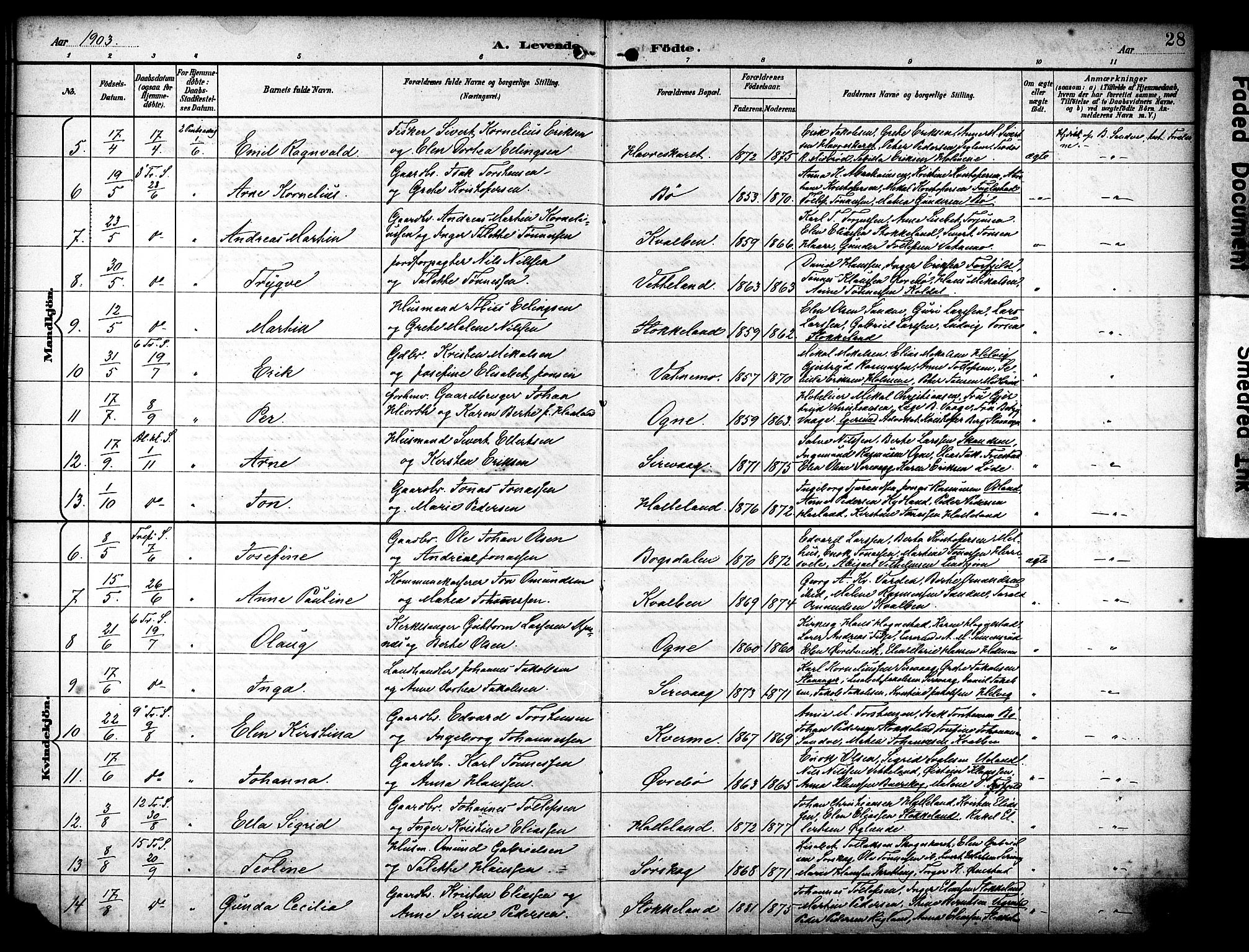 Eigersund sokneprestkontor, AV/SAST-A-101807/S08/L0020: Parish register (official) no. A 19, 1893-1910, p. 28